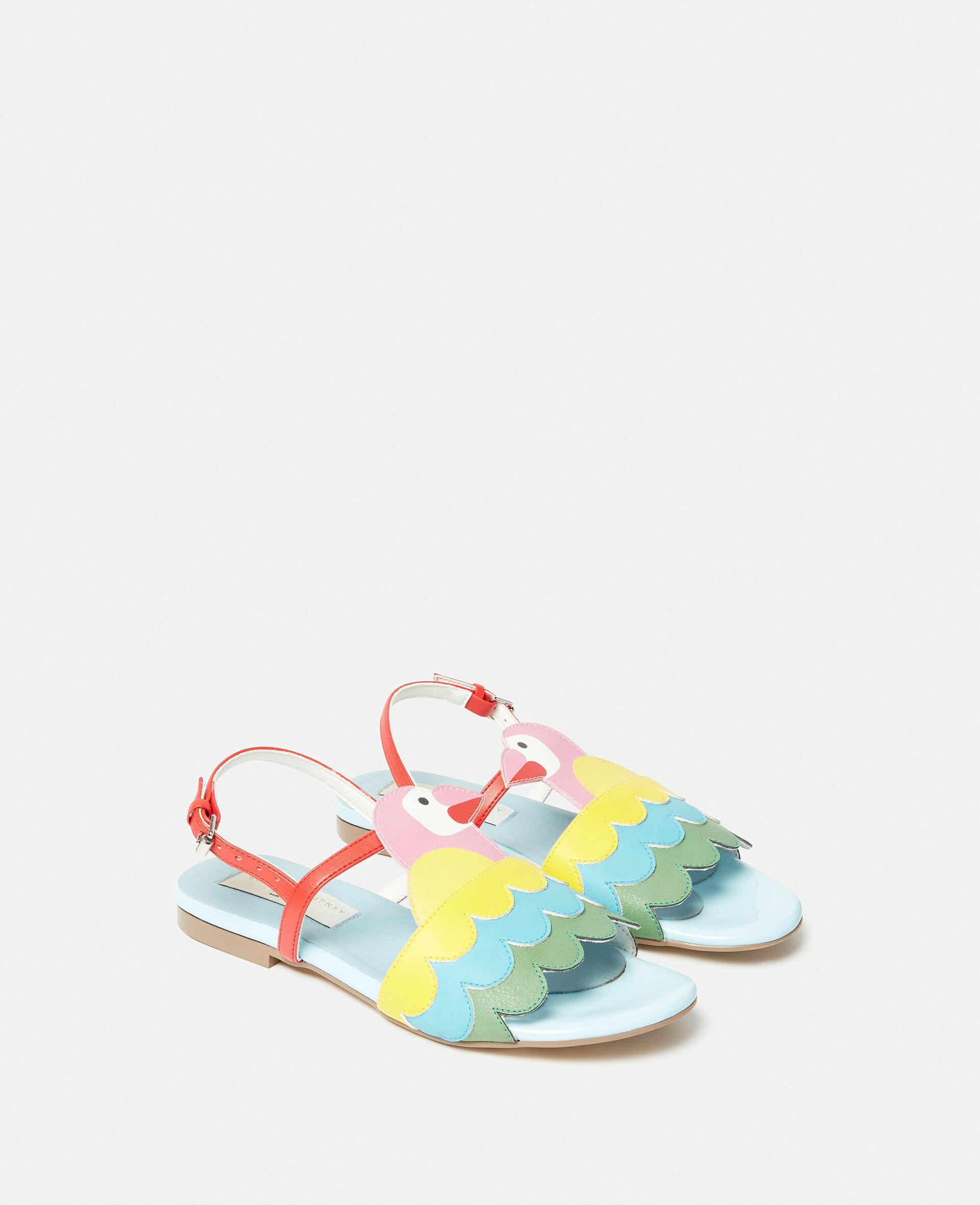 Parrot Embroidery Sandals-Multicolour-large image number 1
