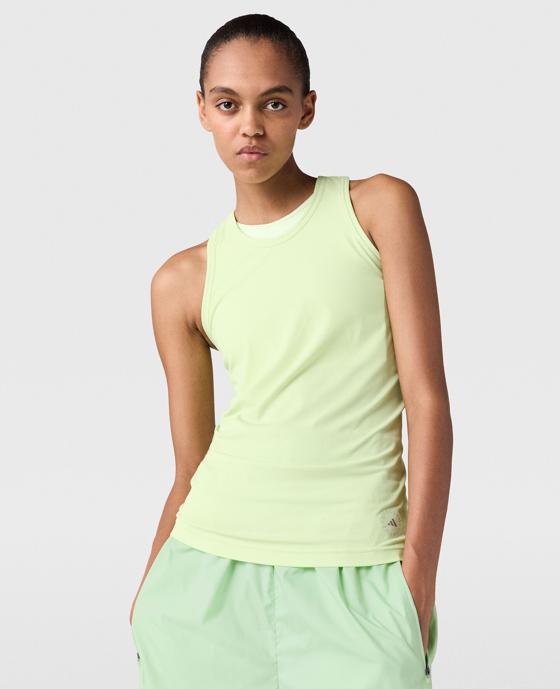 TrueLife Logo Tank Top-Green-model