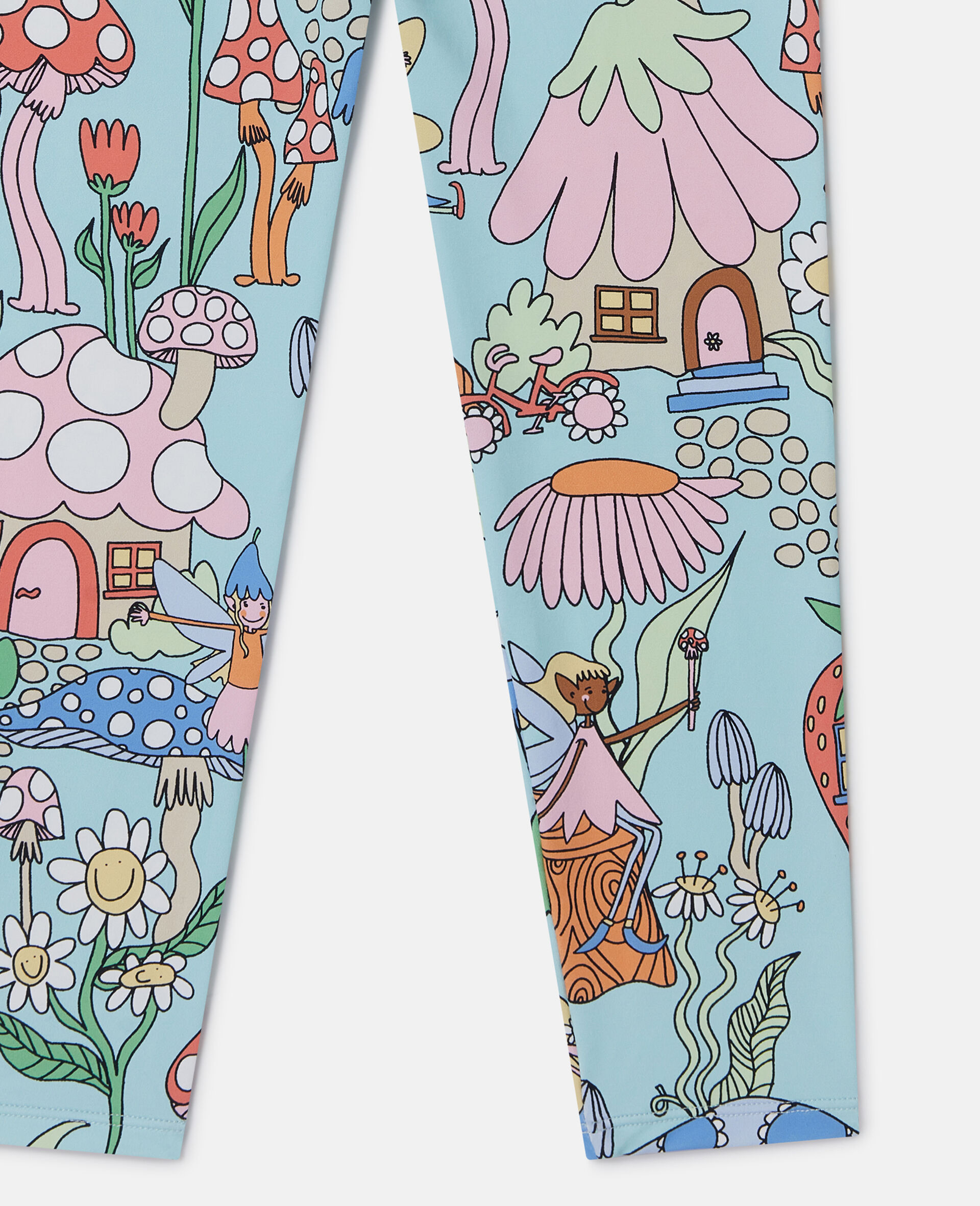 Woodland Print Elasticated Leggings-Green-large Woodland Print Elasticated Leggings-Green-large image number 3