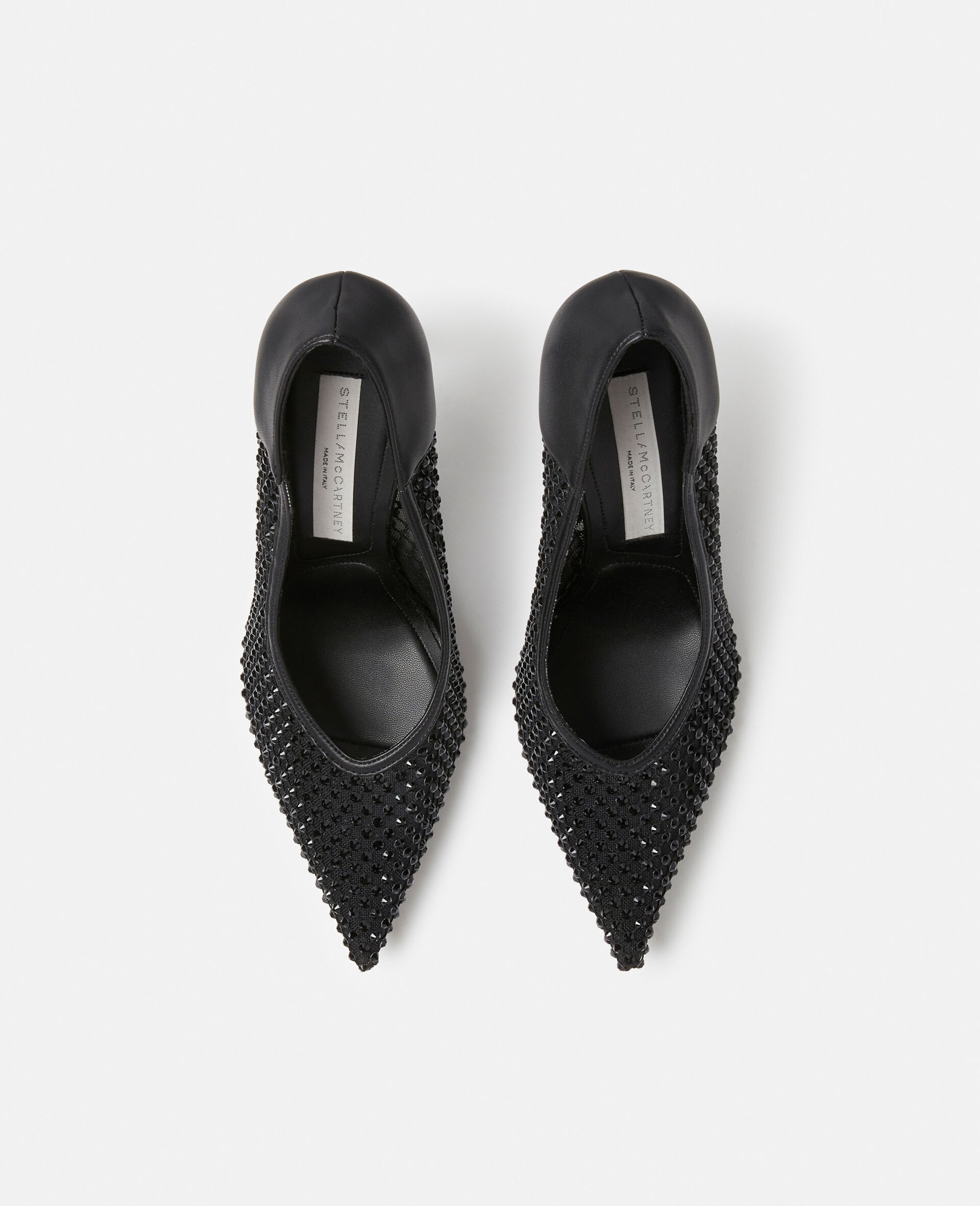 Stella Iconic Studded Mesh Pumps-Black-large image number 3
