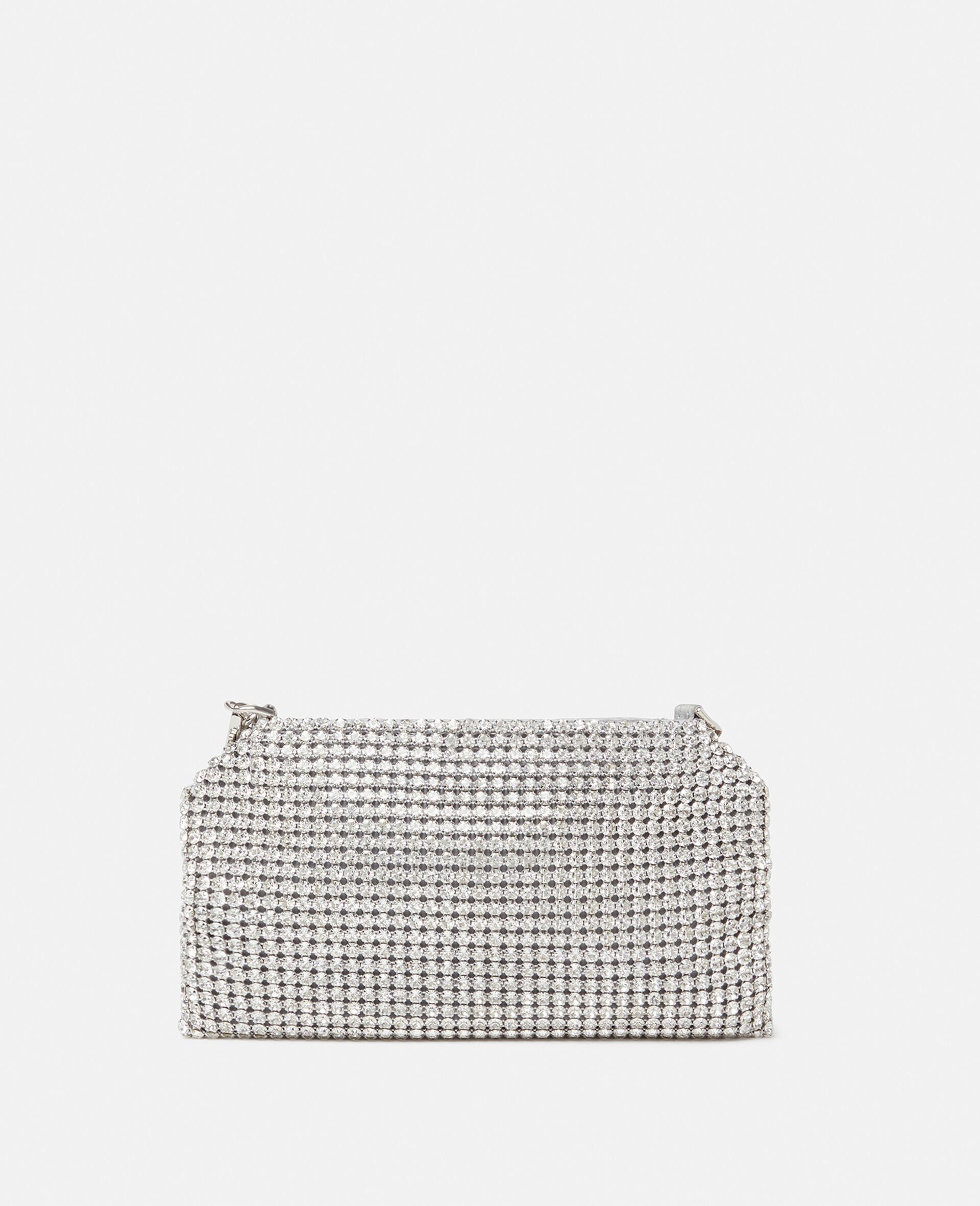 Falabella Crystal Mesh Crossbody Bag-Silver-large image number 4
