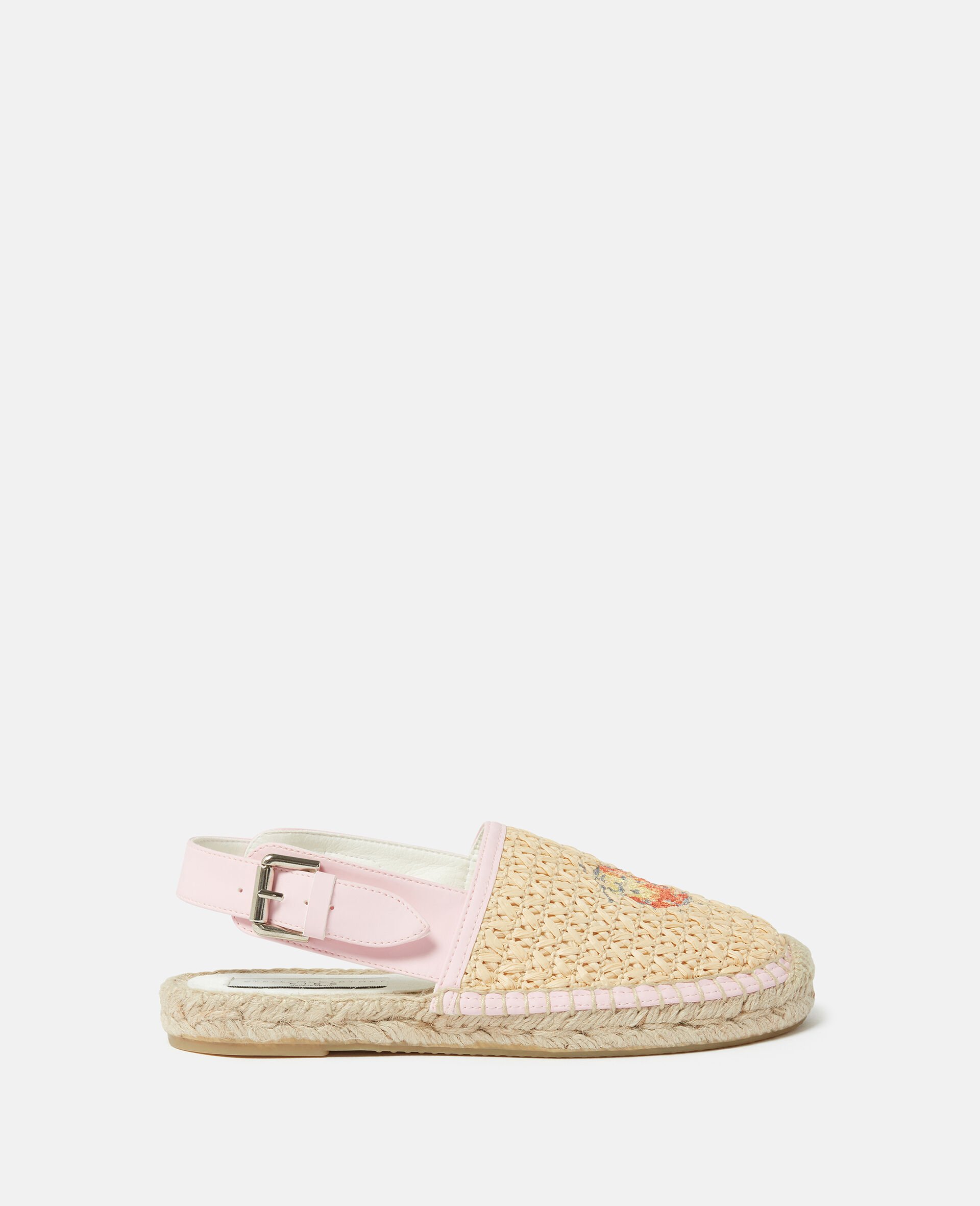 Flower Embroidered Espadrilles-Beige-medium