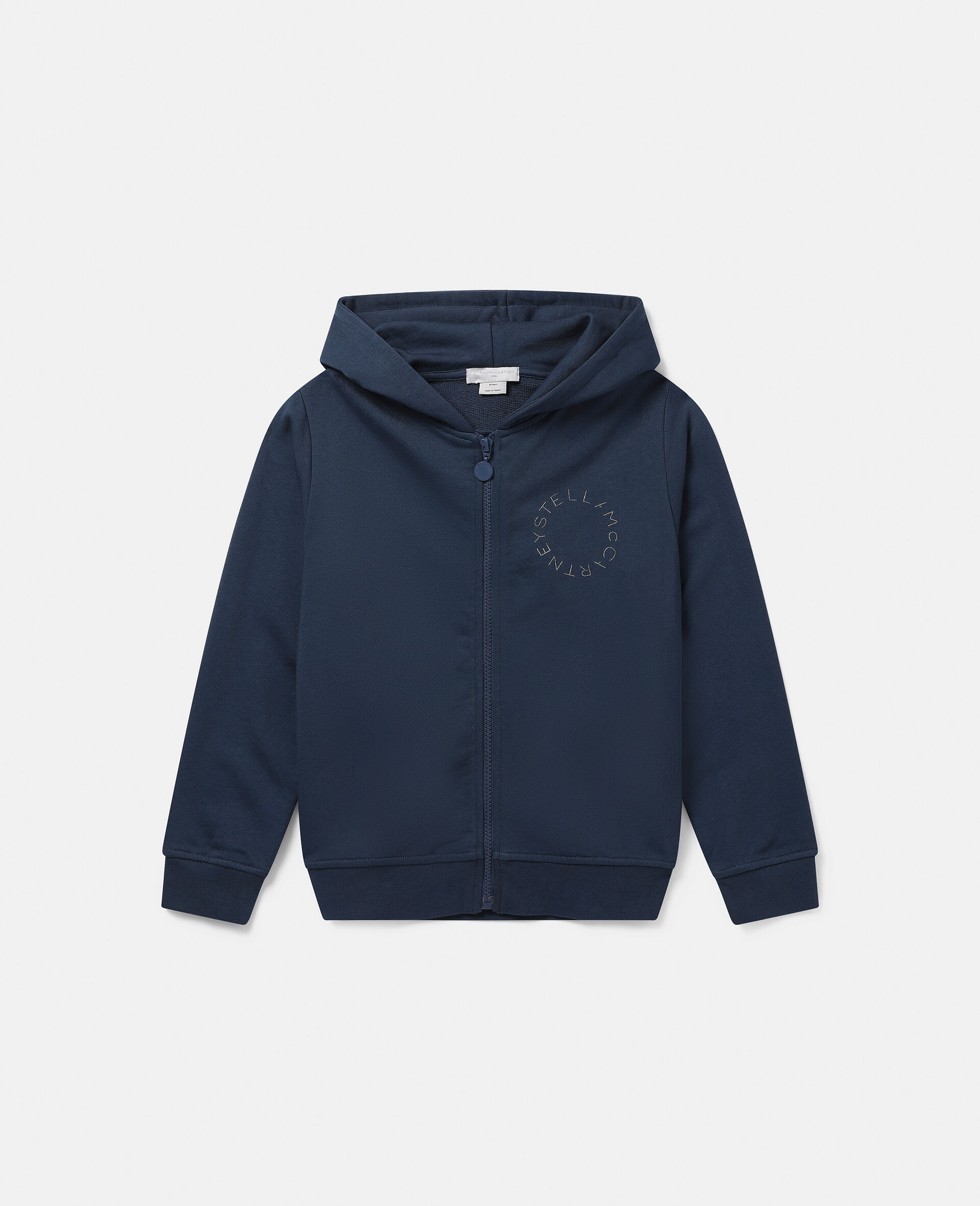 Logo Zip Hoodie-Blue-large image number 0