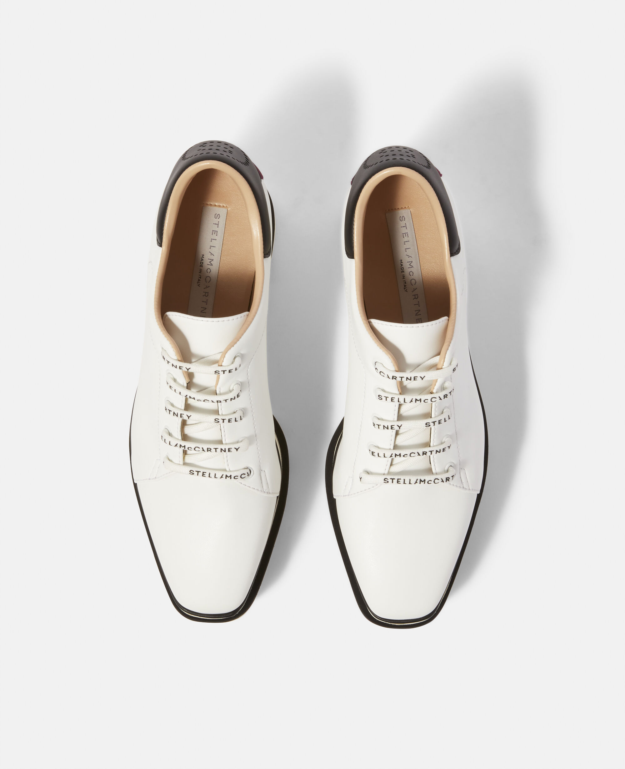 Stella McCartney logo flatform Derby shoes - Neutrals