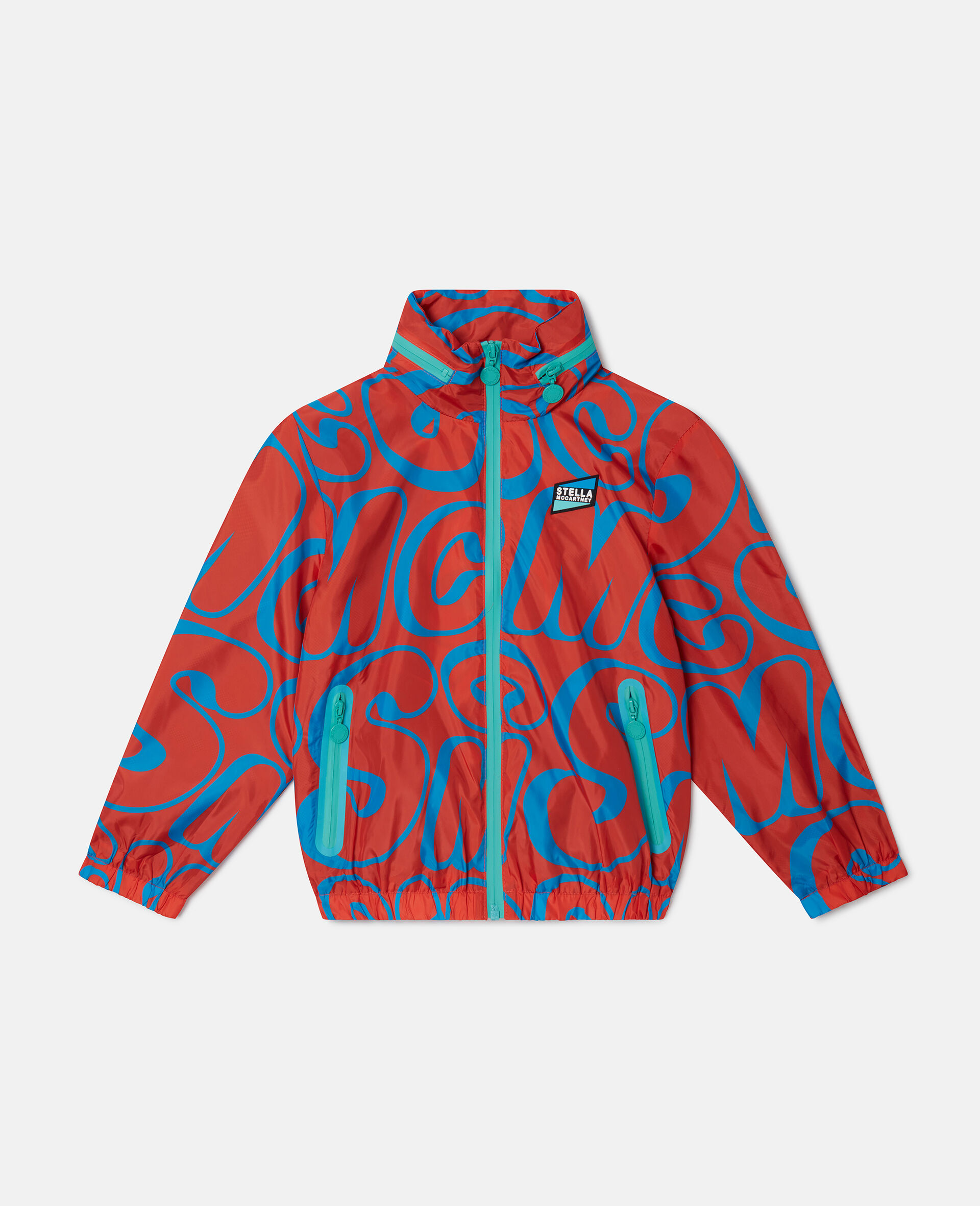SMC Print Hooded Jacket-Multicolour-model