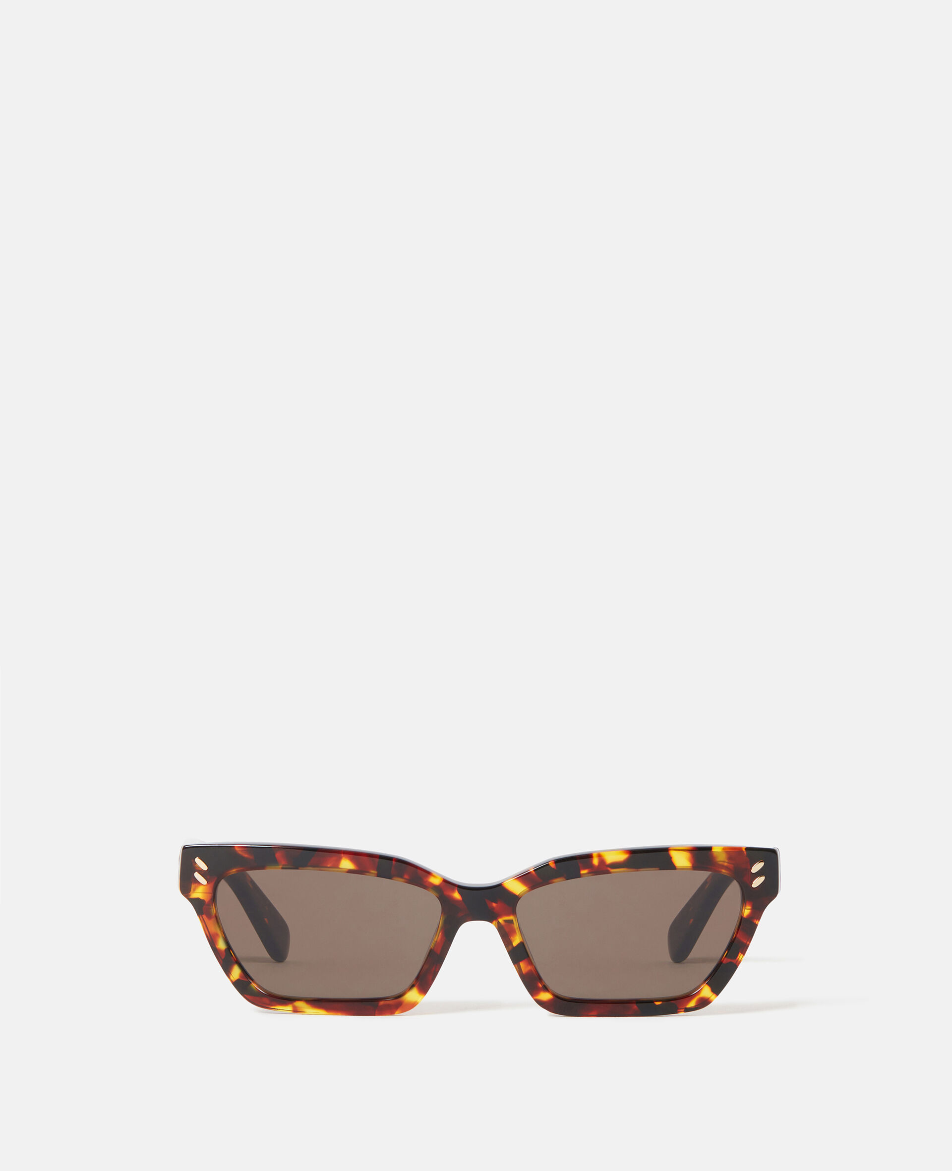 Rectangular Cat-Eye Sunglasses-Black-large image number 0