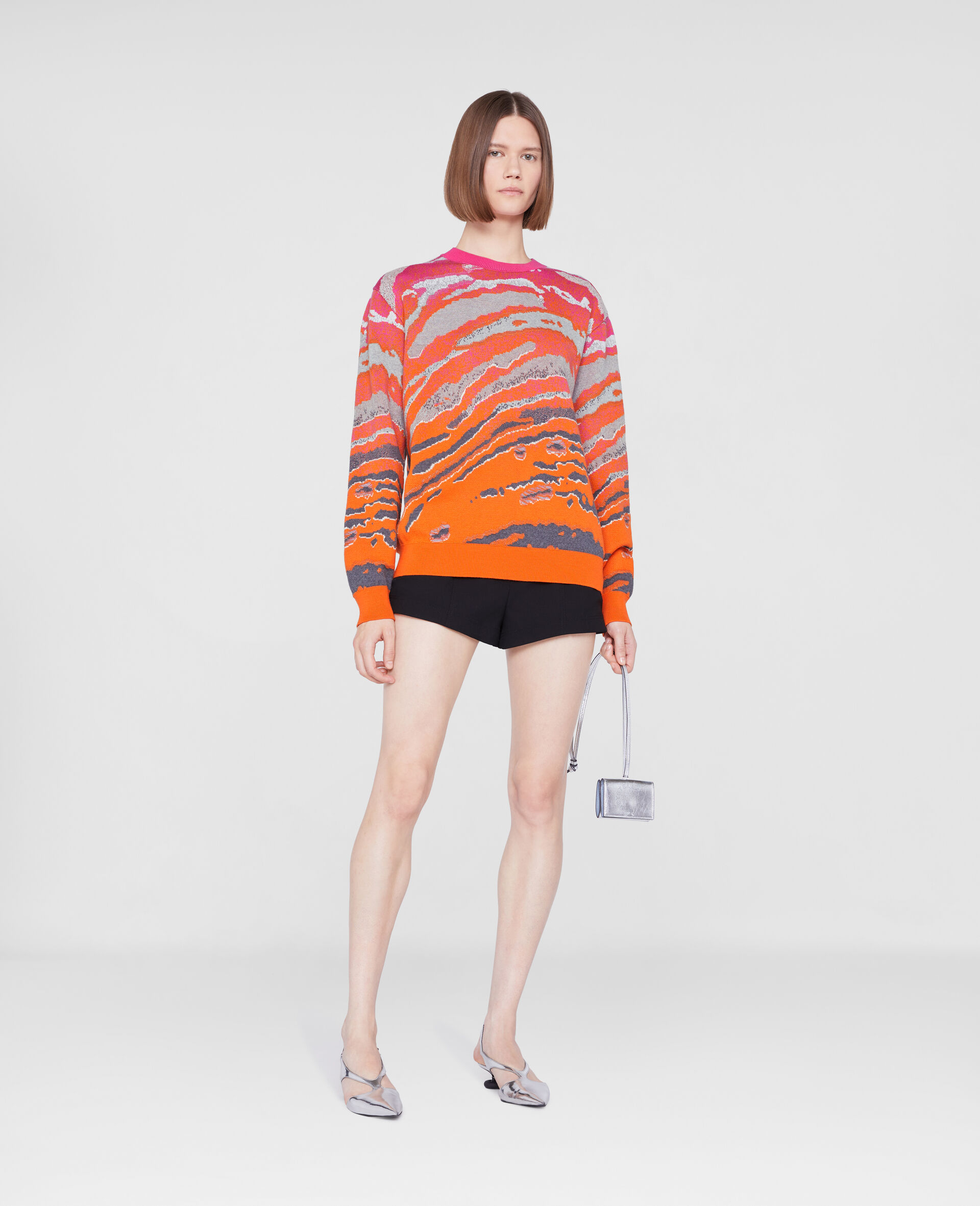 Tiger Jacquard Sweater-Multicoloured-large image number 1