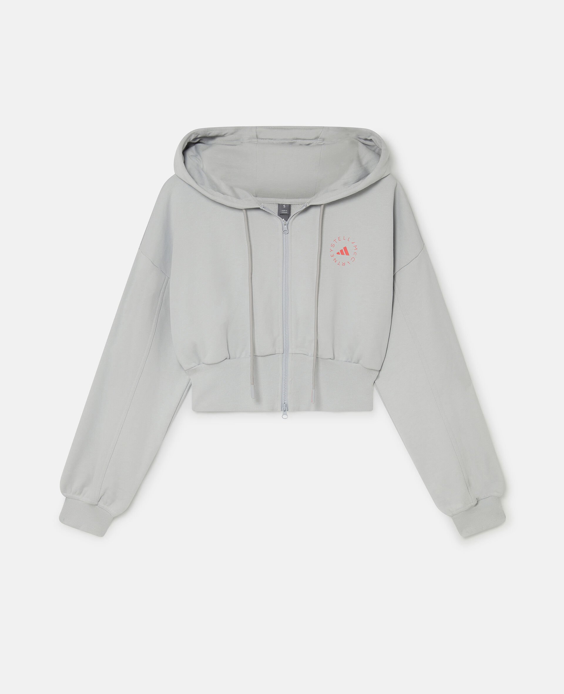 TrueCasuals Cropped Hoodie-Grey-large image number 0