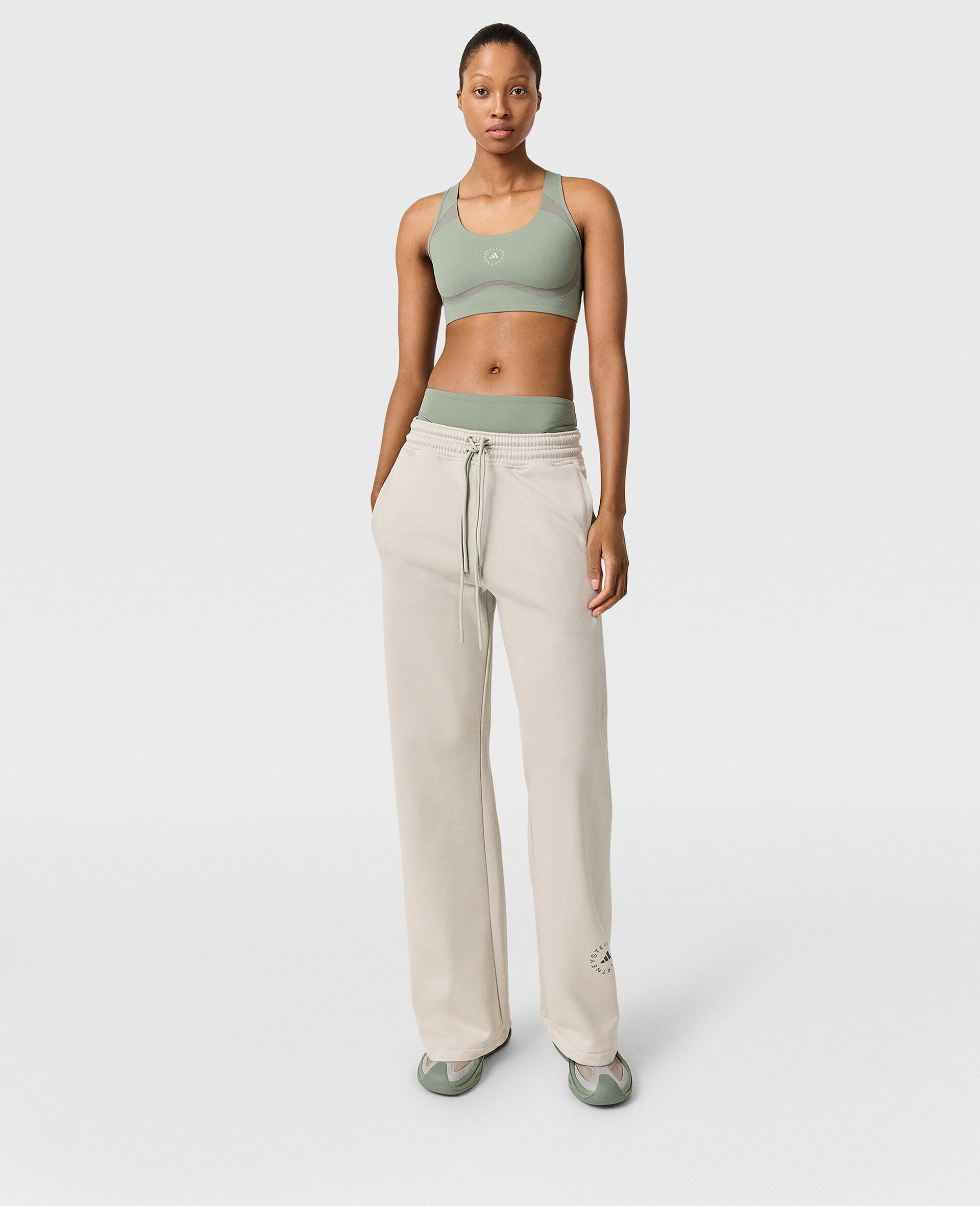 Logo Straight-Leg Joggers-Grey-model