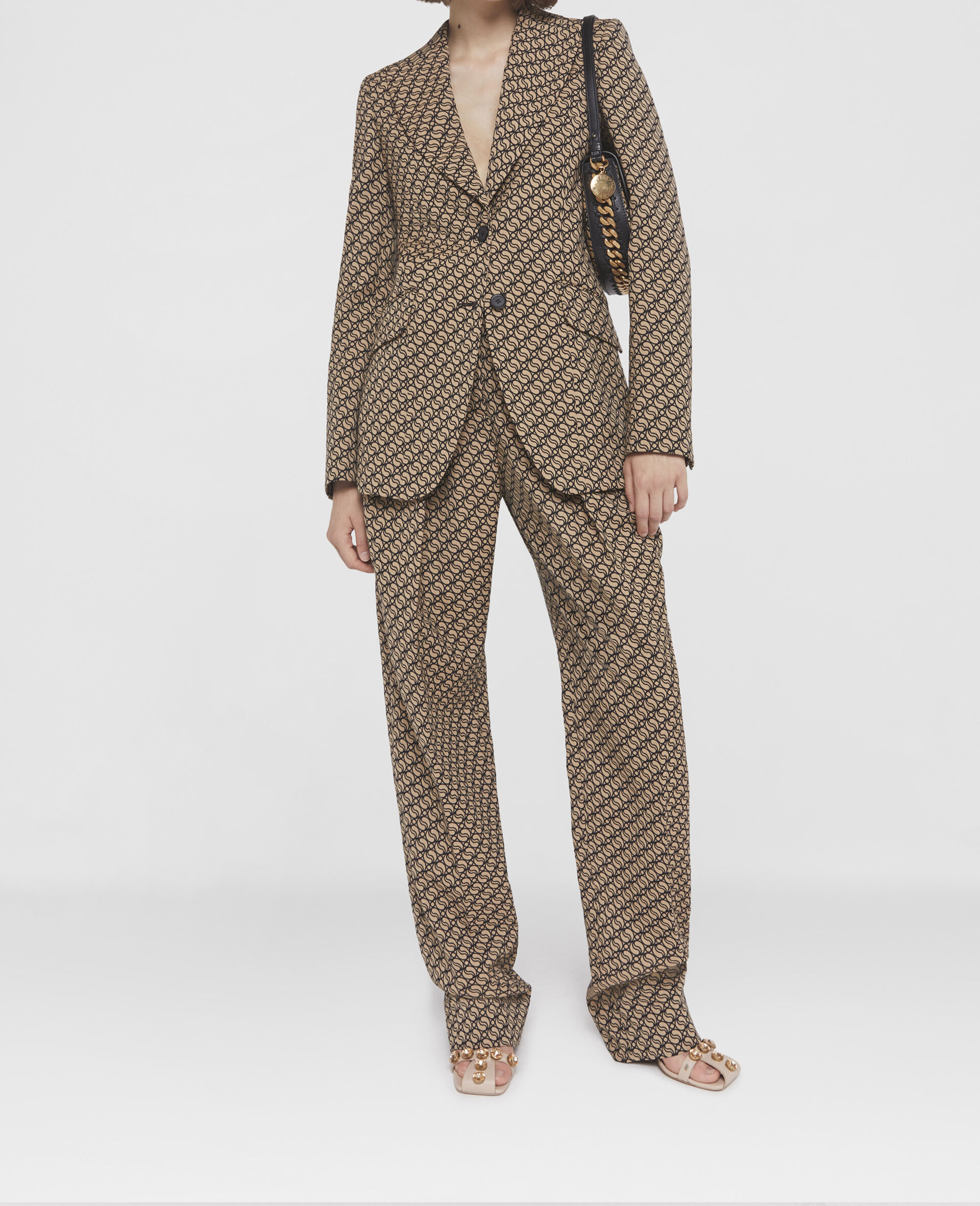 Blazer a boutonnage simple imprime S Wave-Rose-large image number 0