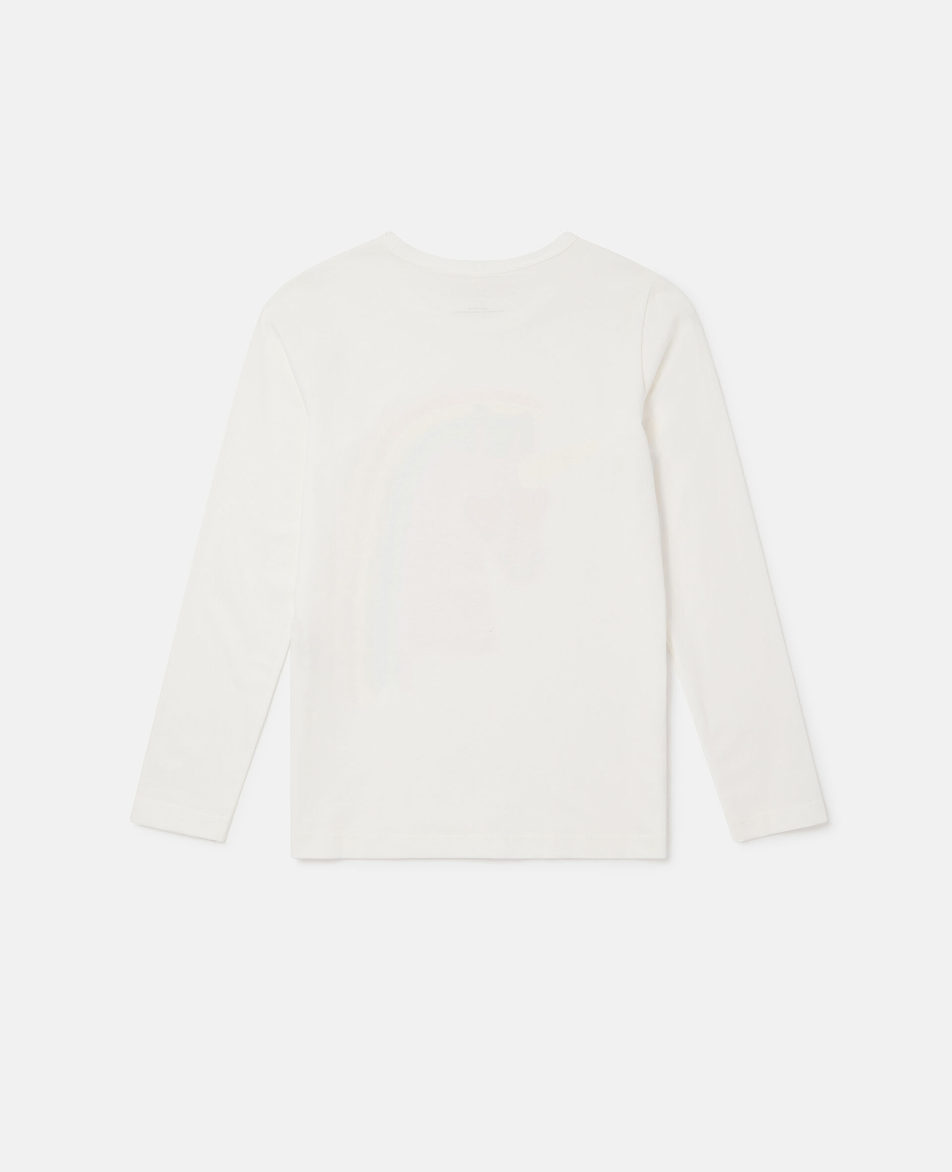 Rainbow Unicorn Long Sleeve T-Shirt-Cream-large image number 2