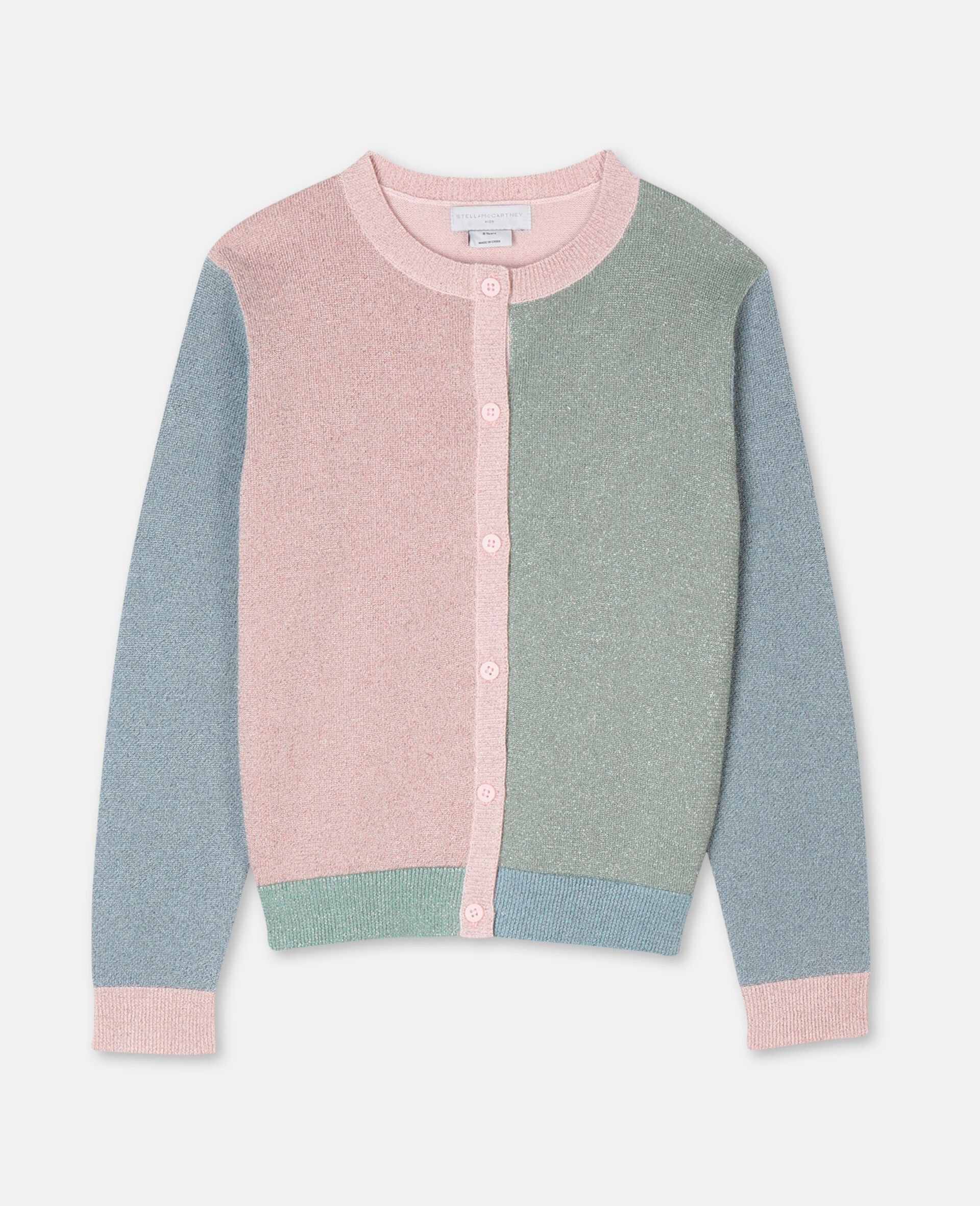 Multicolor Knit Cardigan -Pink-large image number 0