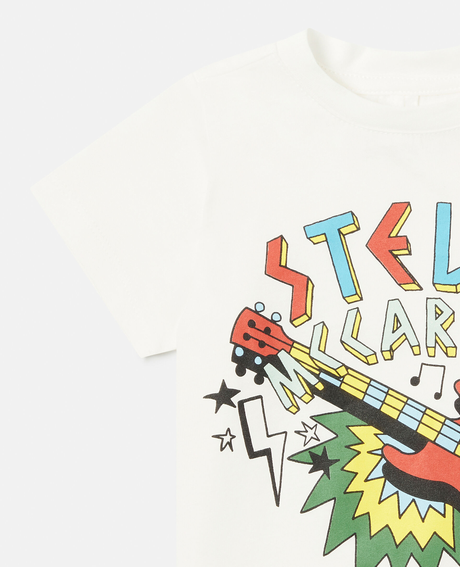 Stella Festival Logo Print T-Shirt-White-large image number 1