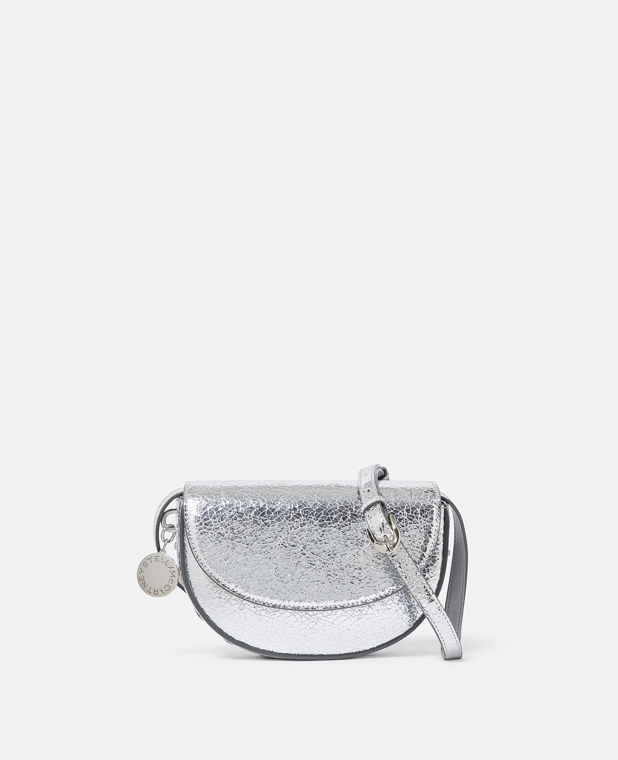 STELLA McCARTNEY 新品シルバーショルダーバッグ Women シルバー フレイム クラック シルバー ショルダーバッグ