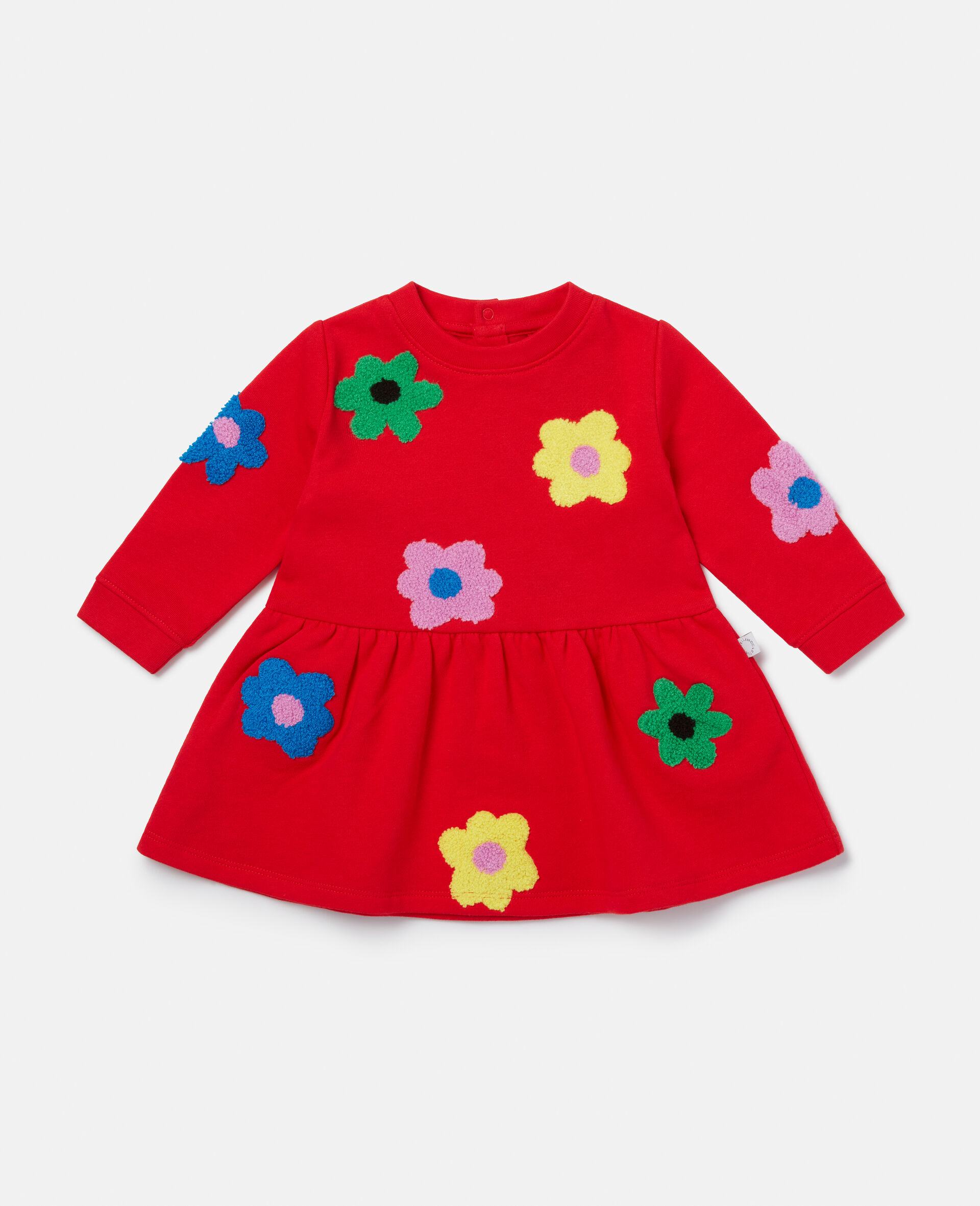 Women Red Flower Embroidered Fleece Dress Stella McCartney AU