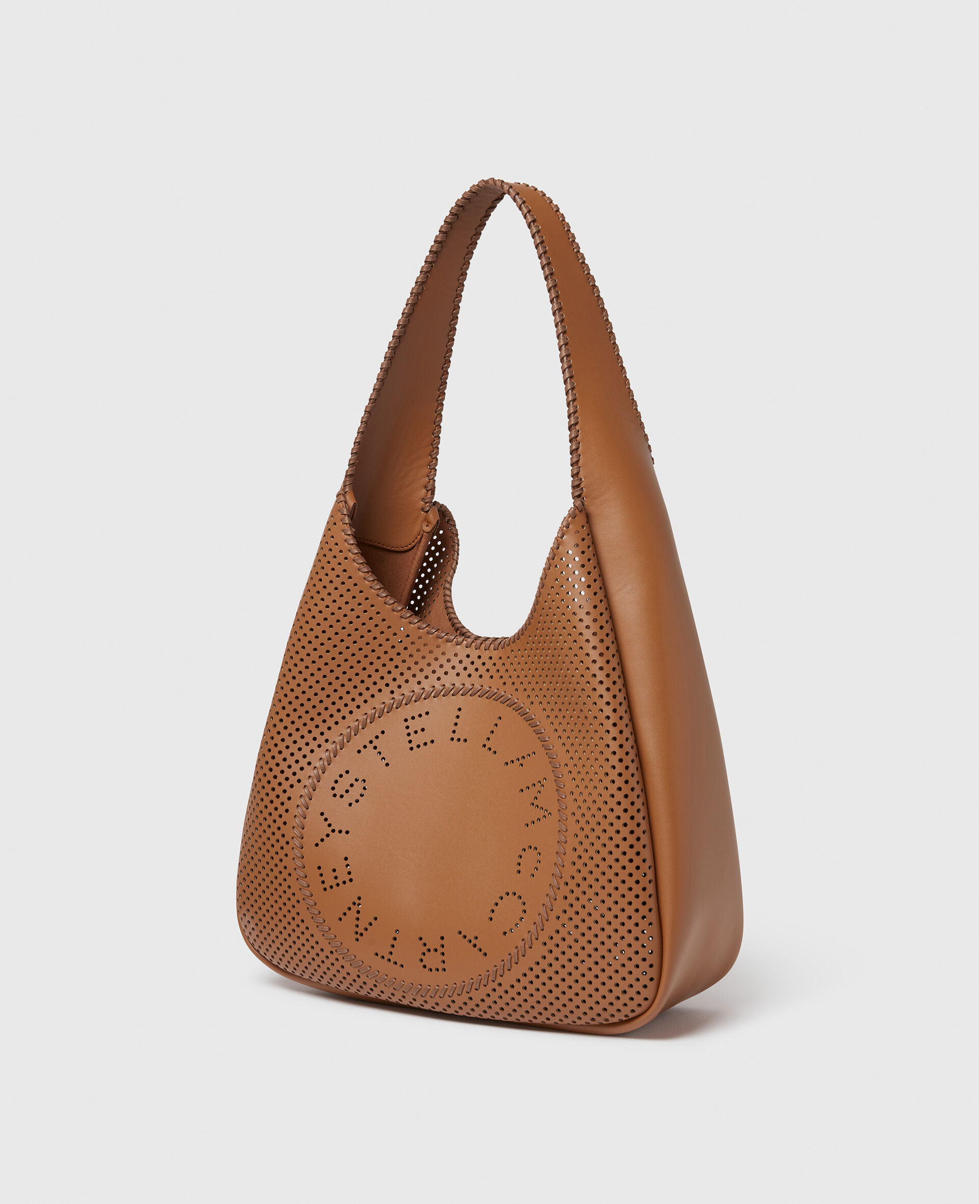 Logo Slouchy Hobo Tote Bag-Brown-large image number 2