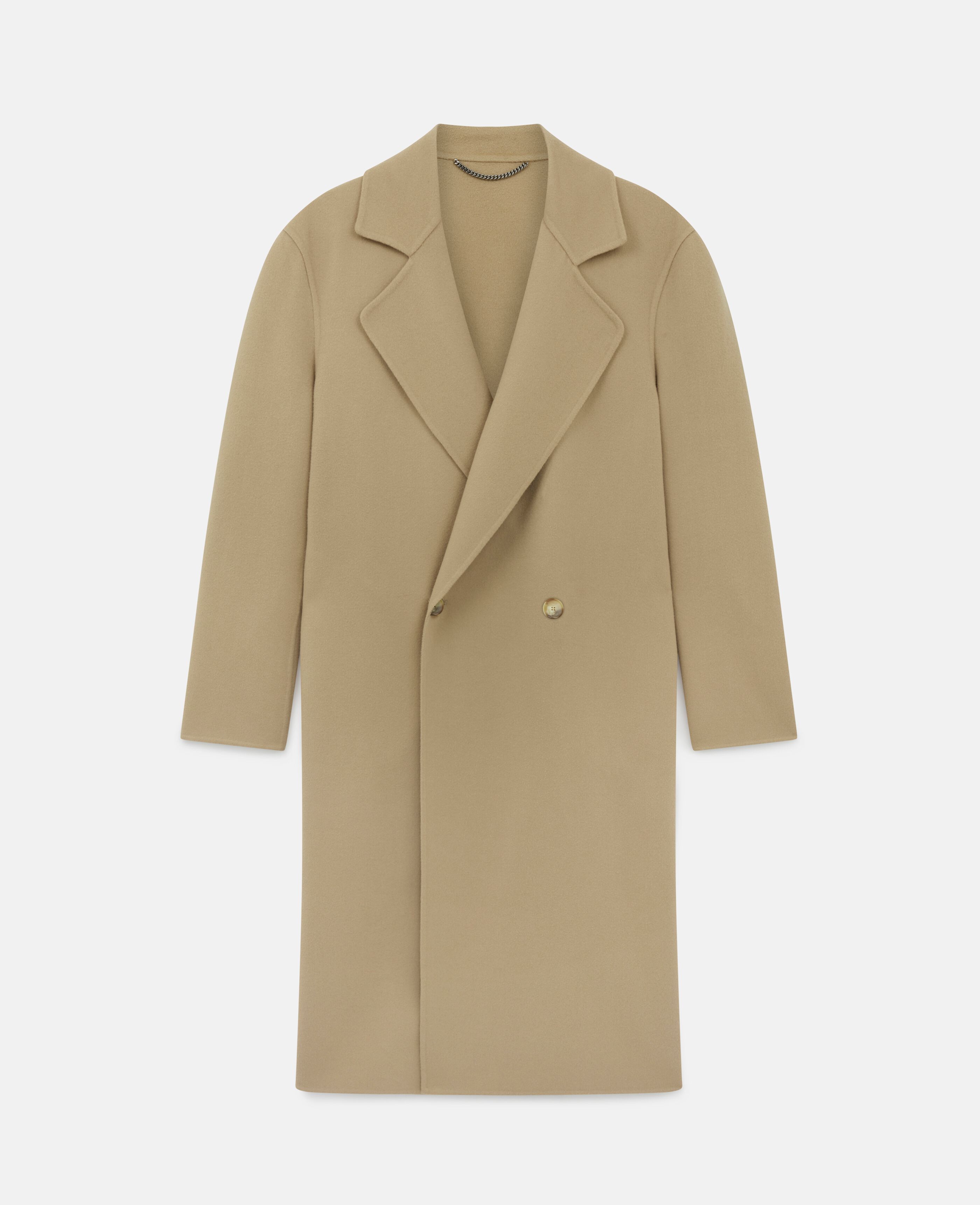 Women Camel Double Breasted Wool Coat Stella McCartney QA