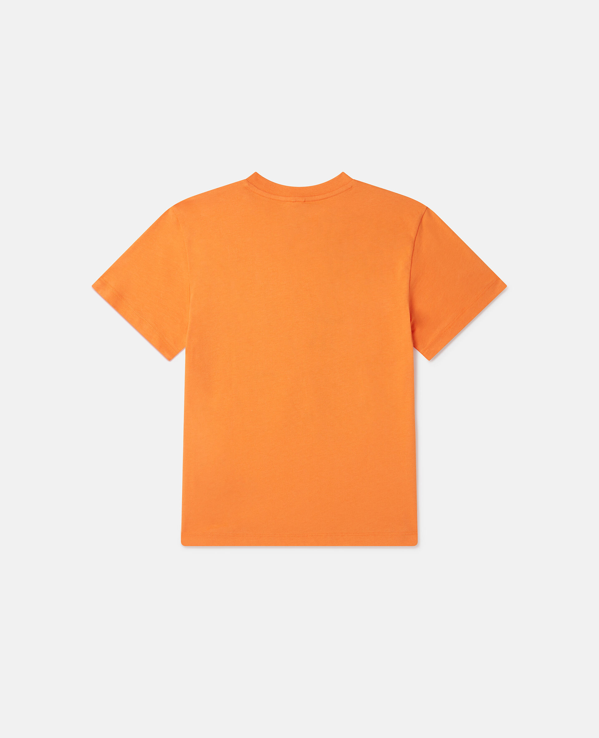 T-Shirt mit Rundhalsausschnitt und Stella Woodland-Schriftzug-Orange-large image number 2