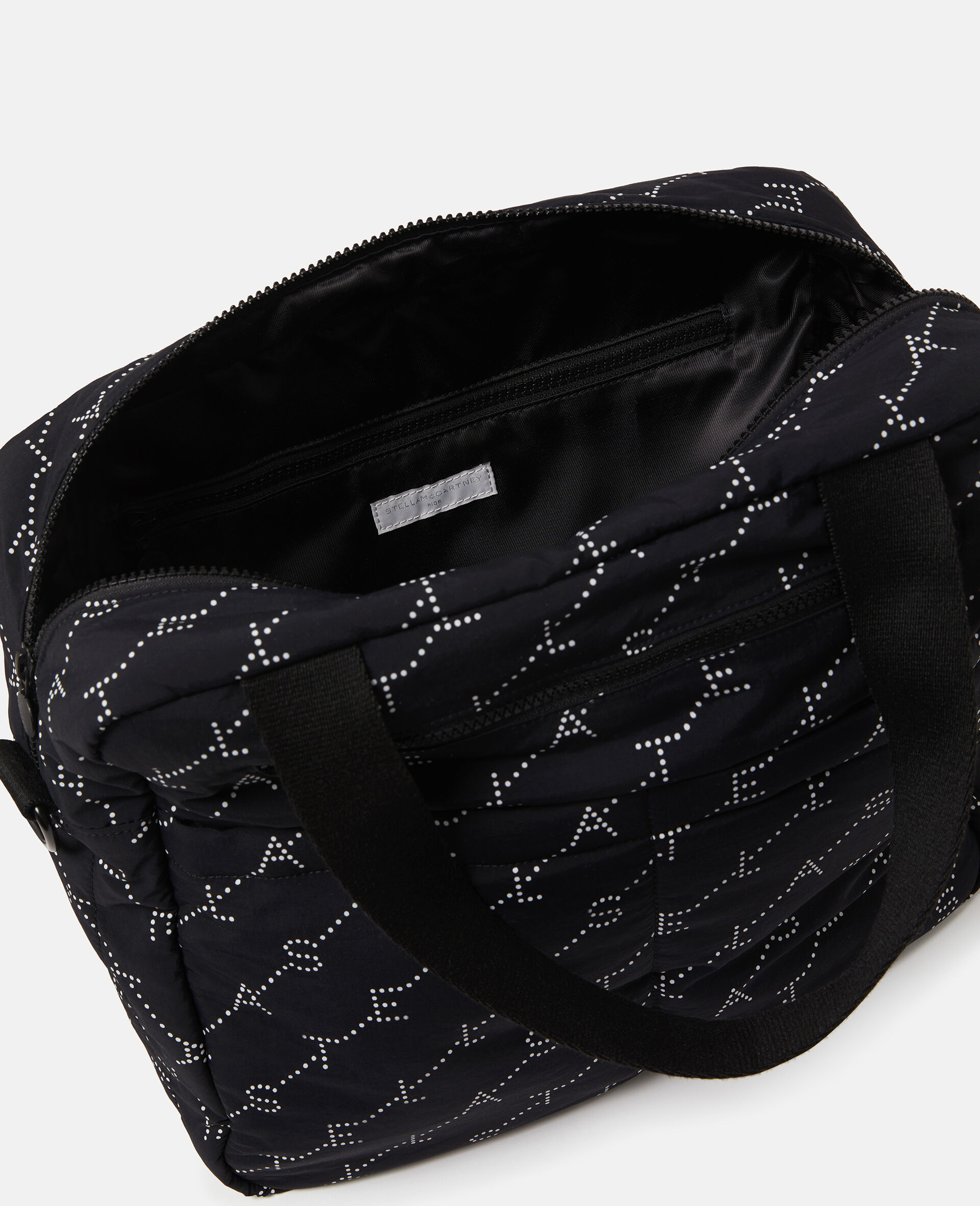 Logo Print Diaper Tote Bag-Black-large image number 3