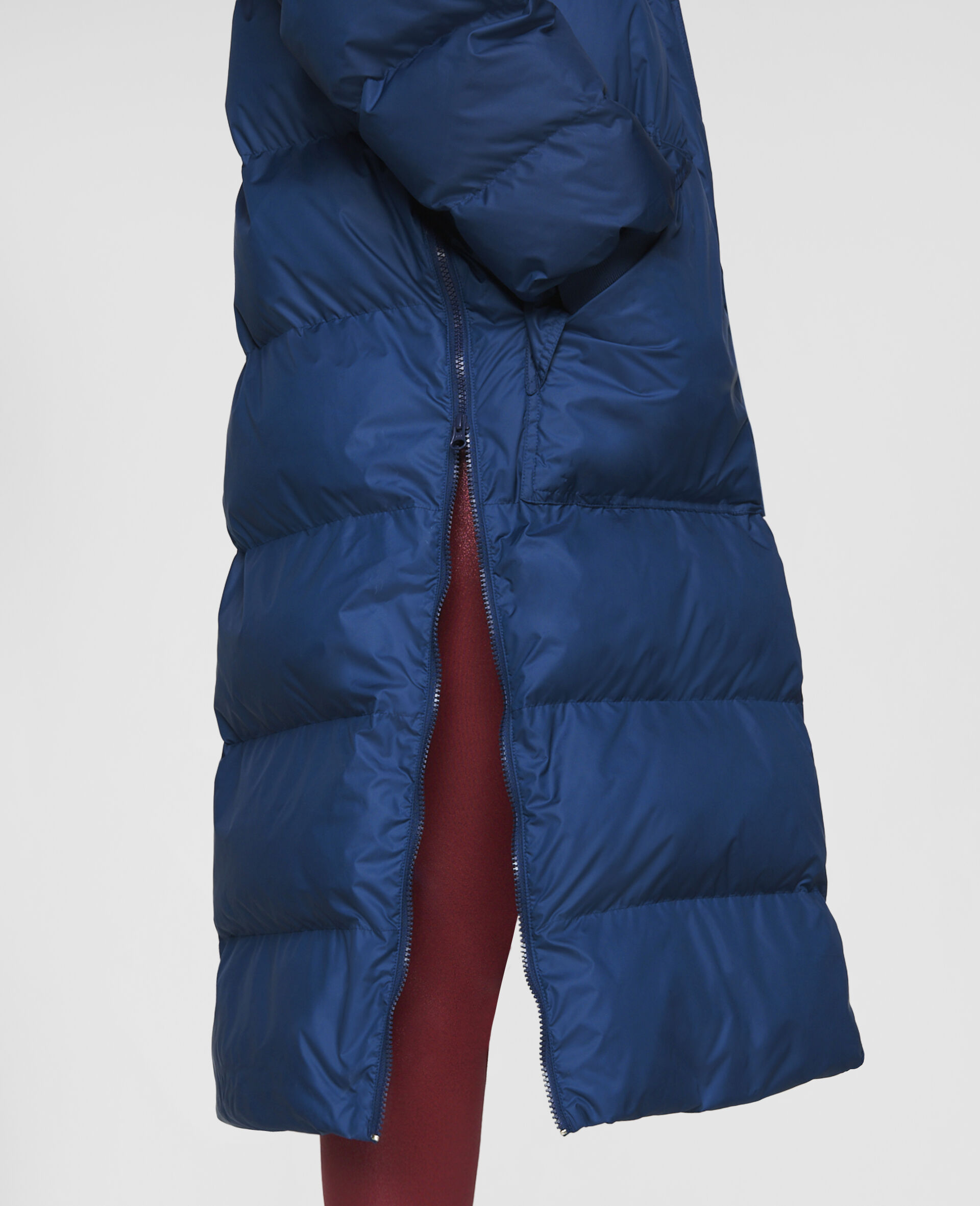  Long Padded Winter Jacket-Blue-large image number 3