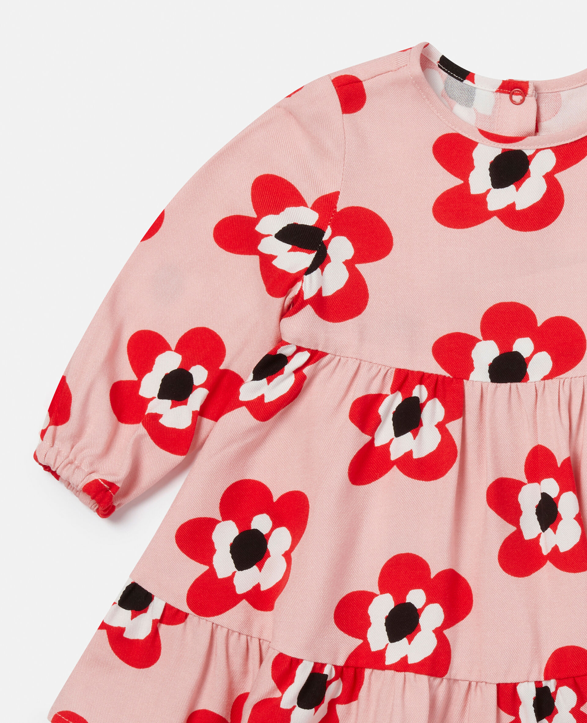 Graphic Flower Print Dress-Pink-large image number 1