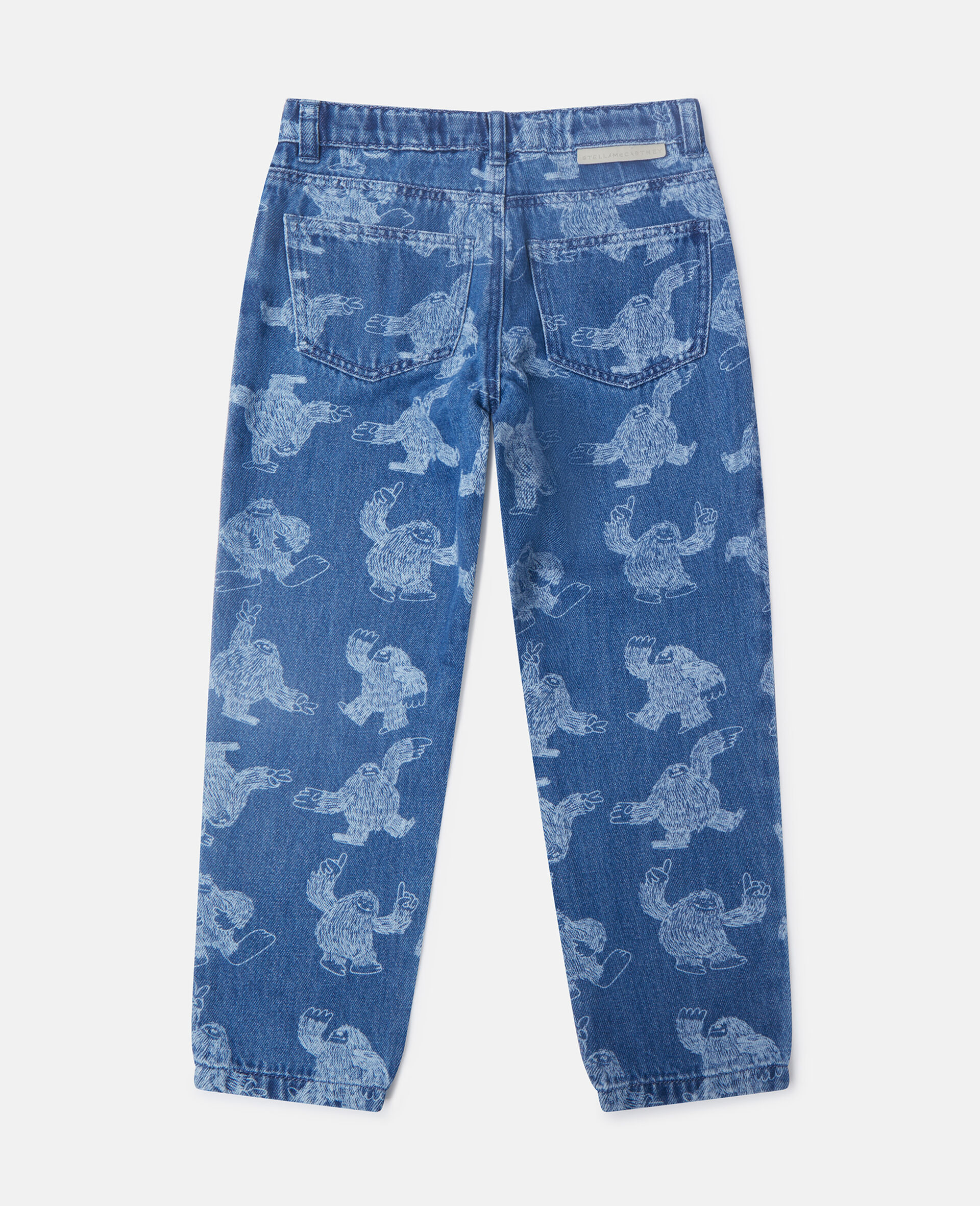 Monster Print Straight-Leg Jeans-Blue-large image number 2