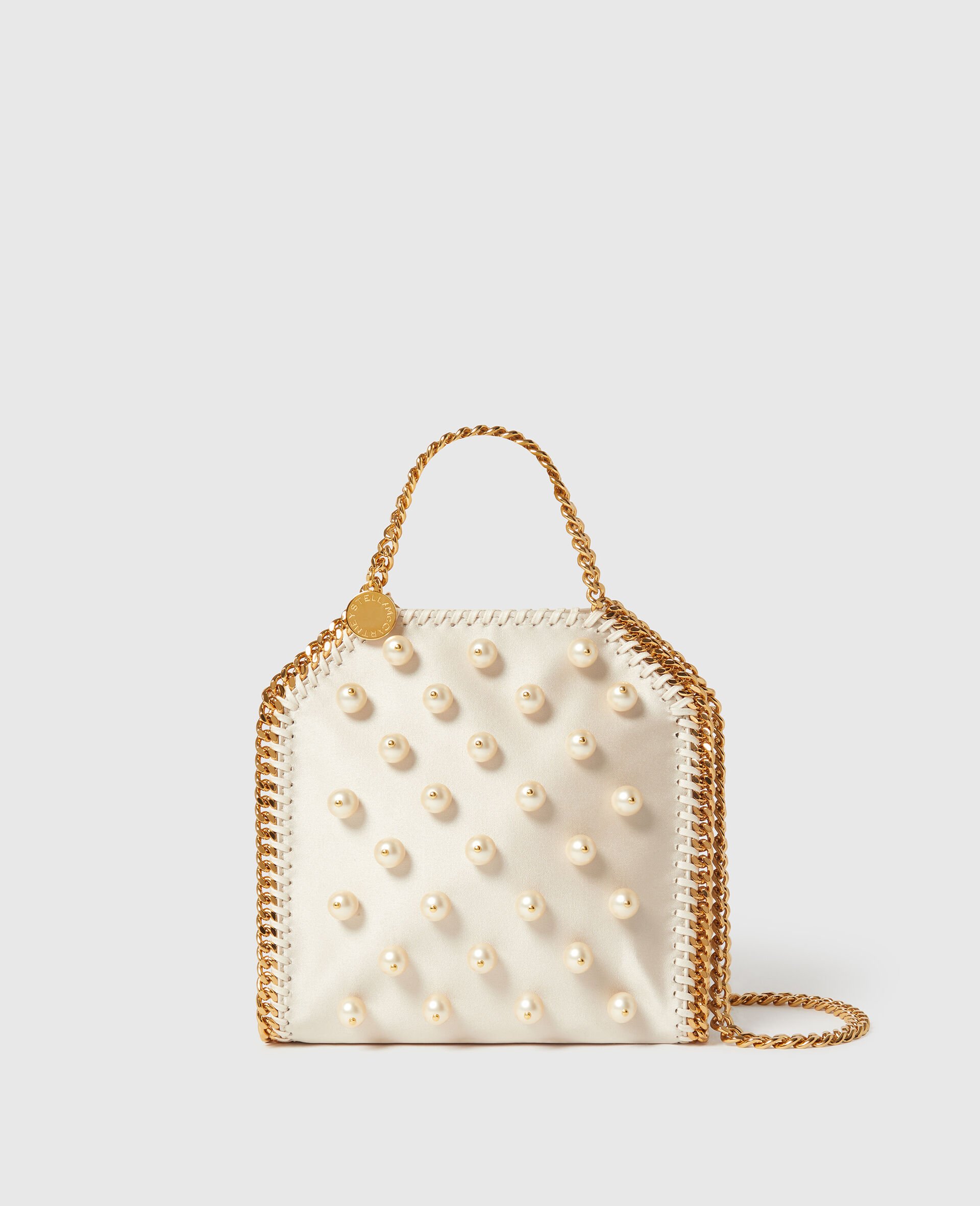 Falabella Vegan Pearl Tiny Tote Bag-White-medium
