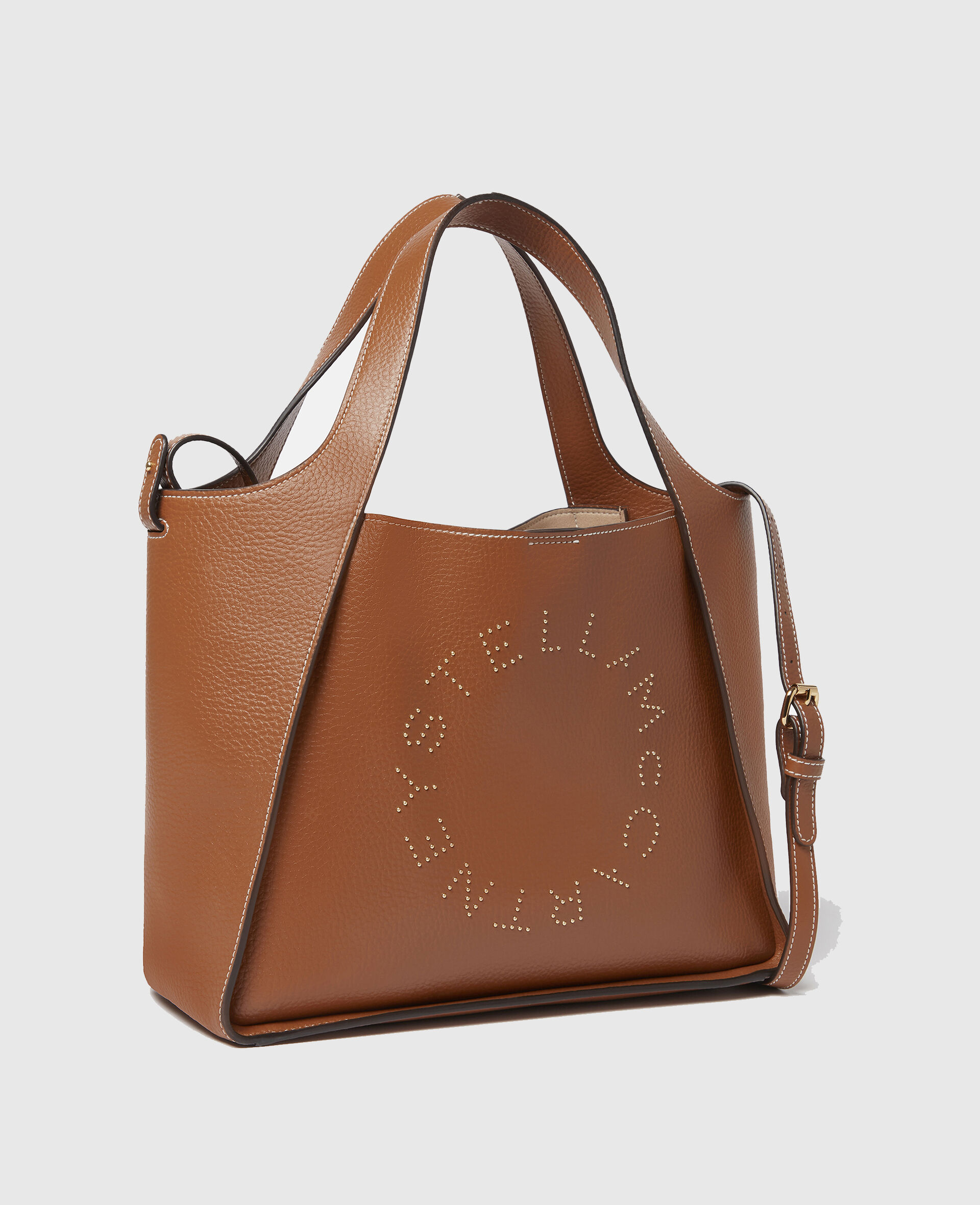 Logo Top Handle Crossbody Tote Bag-Brown-large image number 2