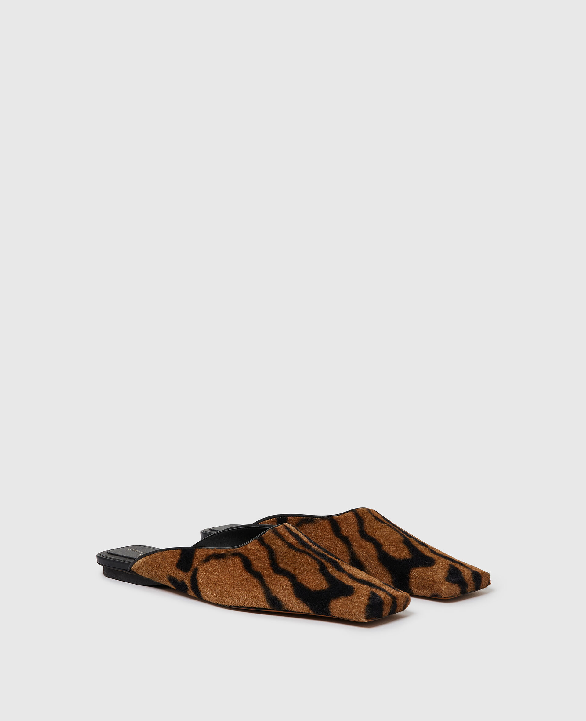 Square-Toe Ocelot Backless Mules-Brown-medium