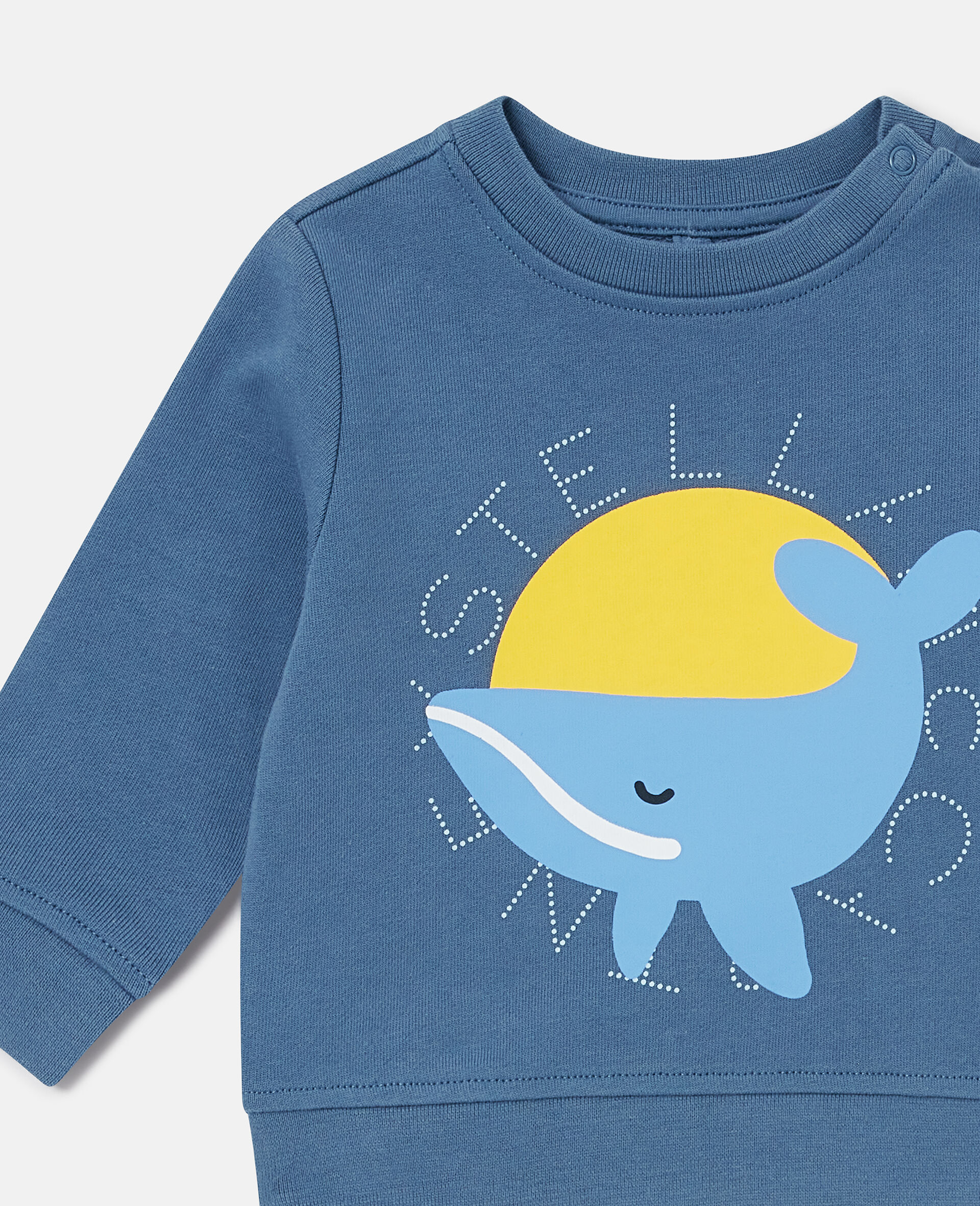 Whale And Sun Long Sleeve Top-Blue-medium