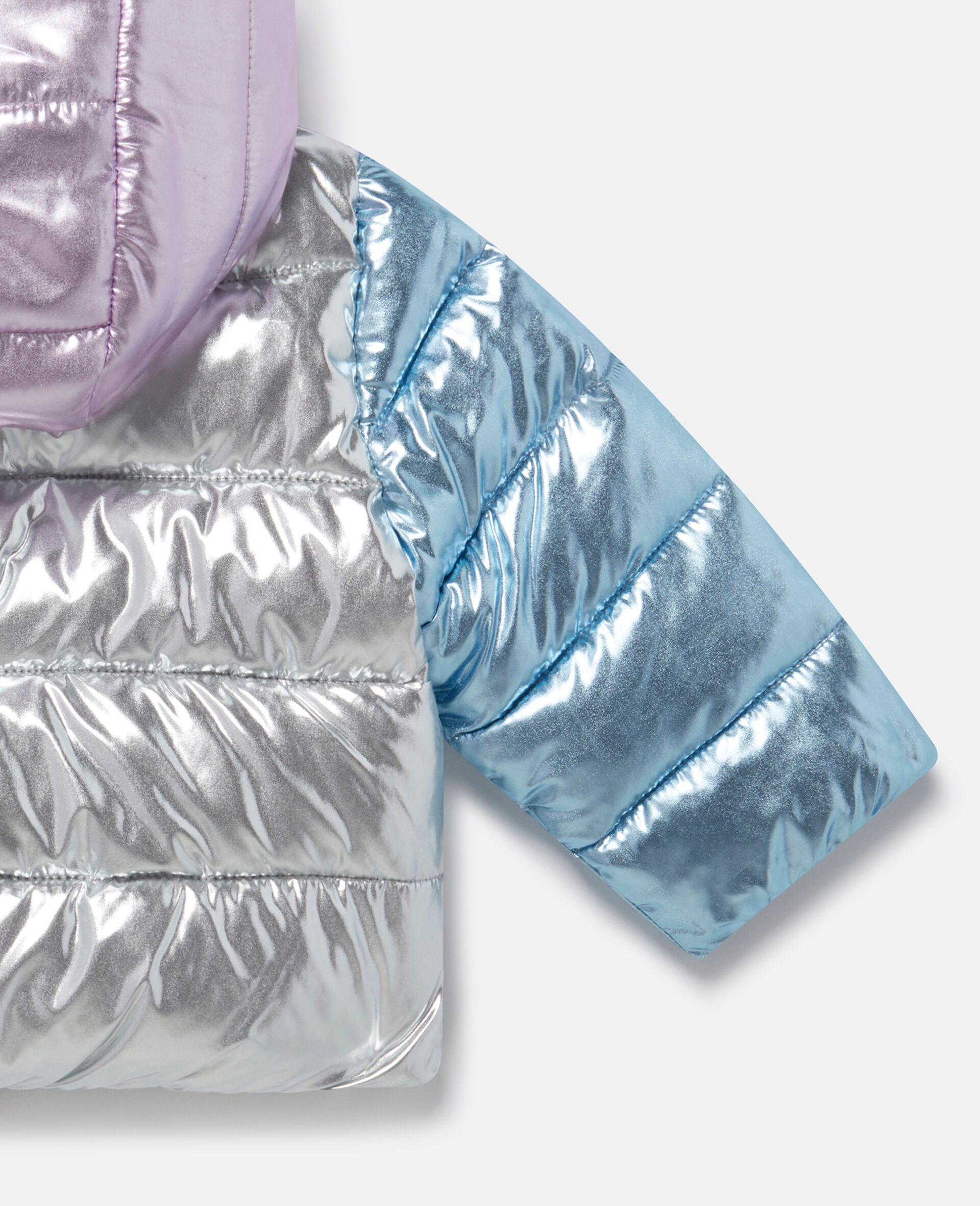 Metallic Puffer Coat-Multicolored-large image number 3