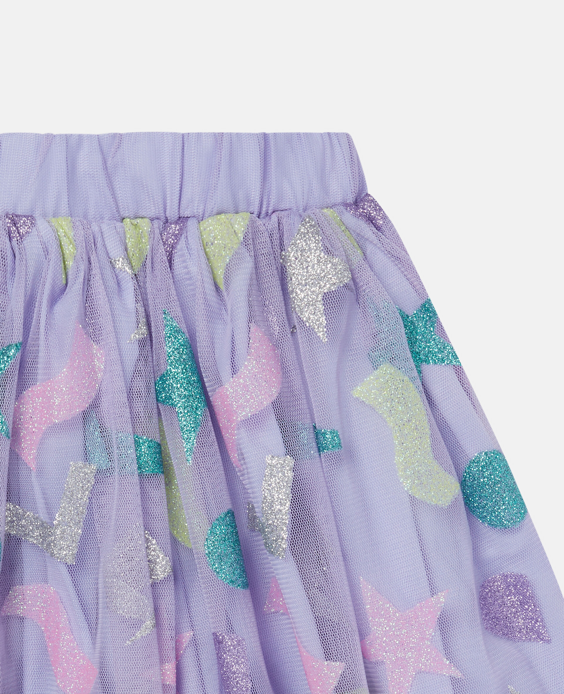 Glitter Patch Tulle Skirt-Purple-large image number 2