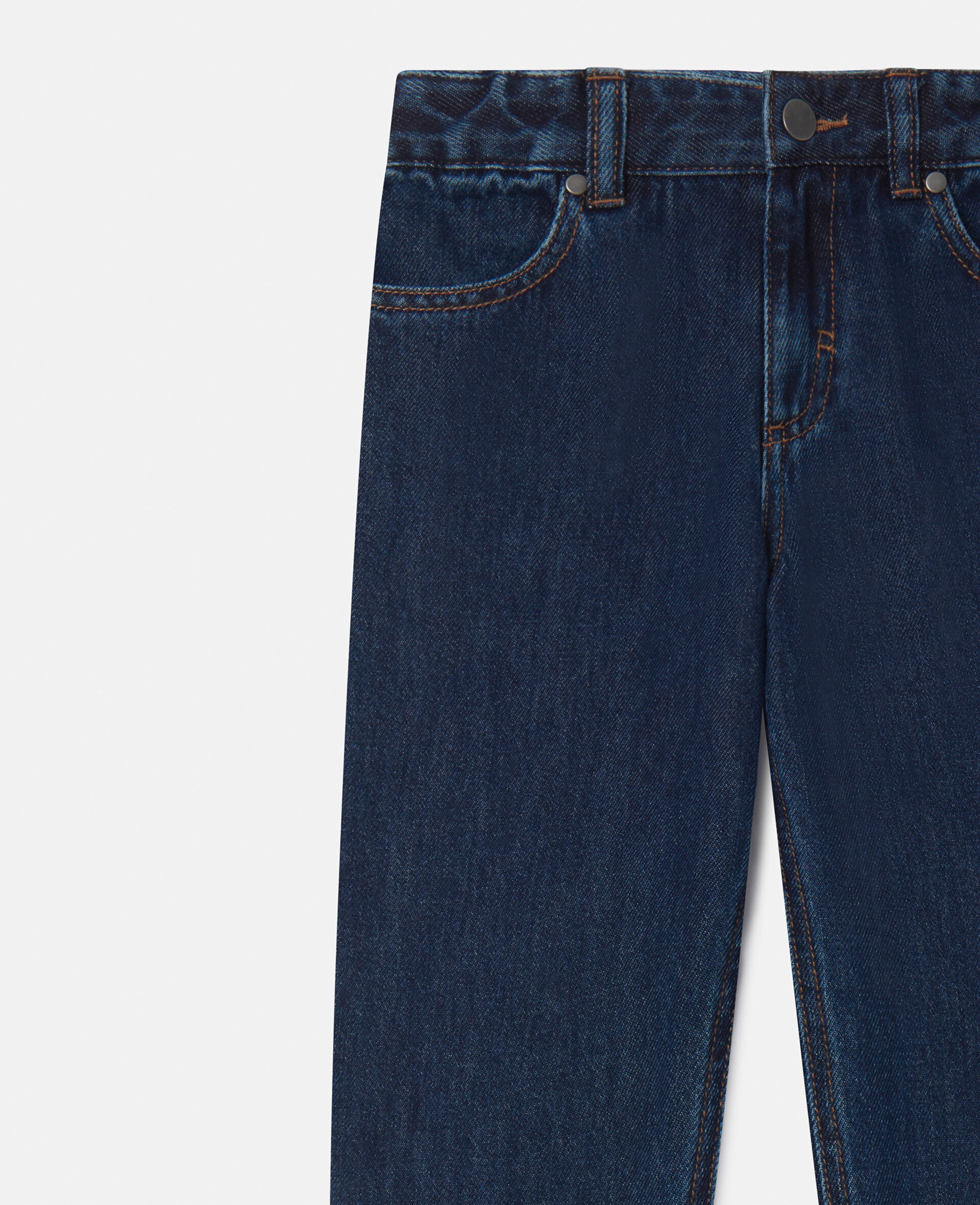 Faded Wash Denim Jeans-Blue-large Faded Wash Denim Jeans-Blue-large image number 1