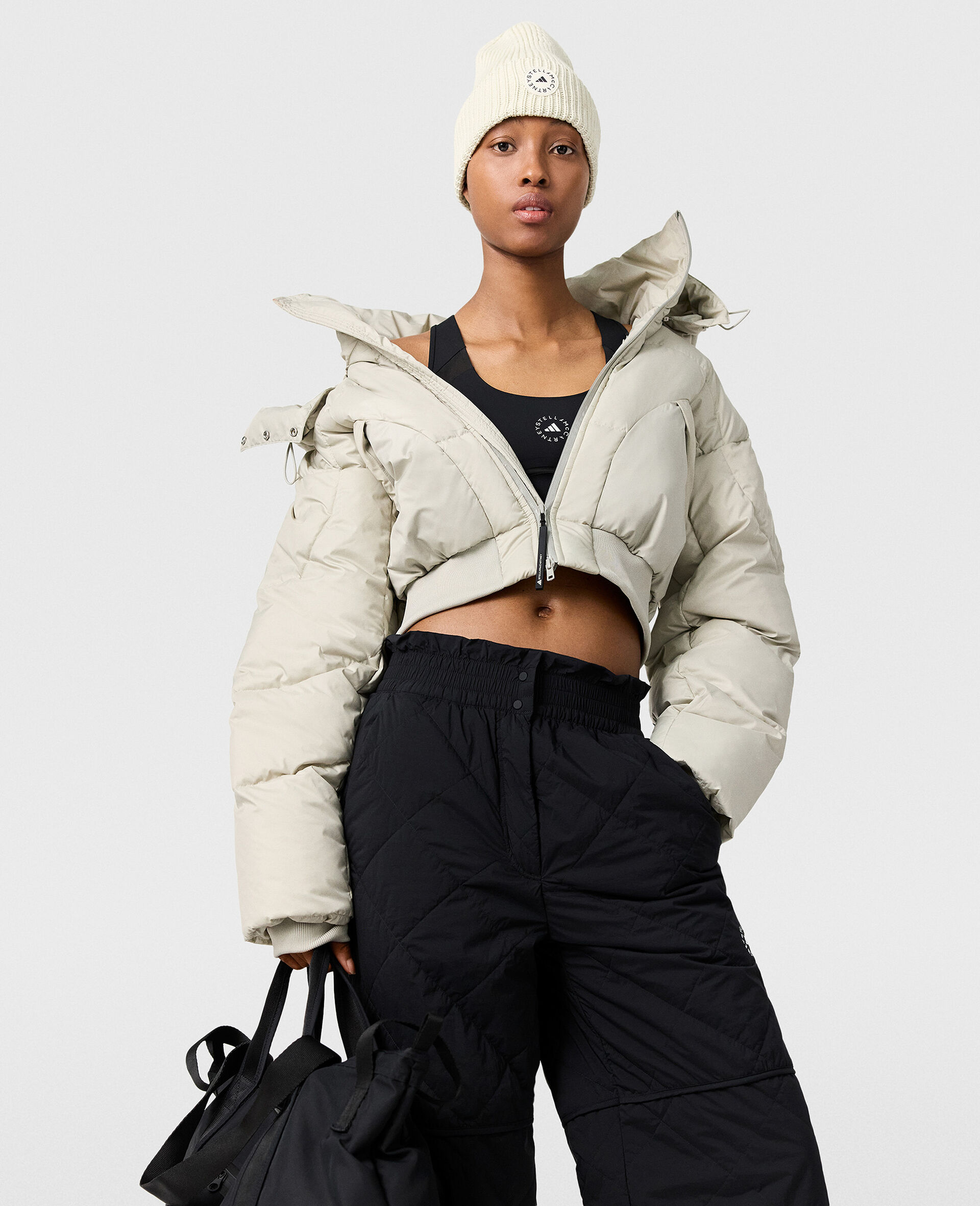 TrueNature Cropped Padded Jacket-Grey-medium TrueNature Cropped Padded Jacket-Grey-medium