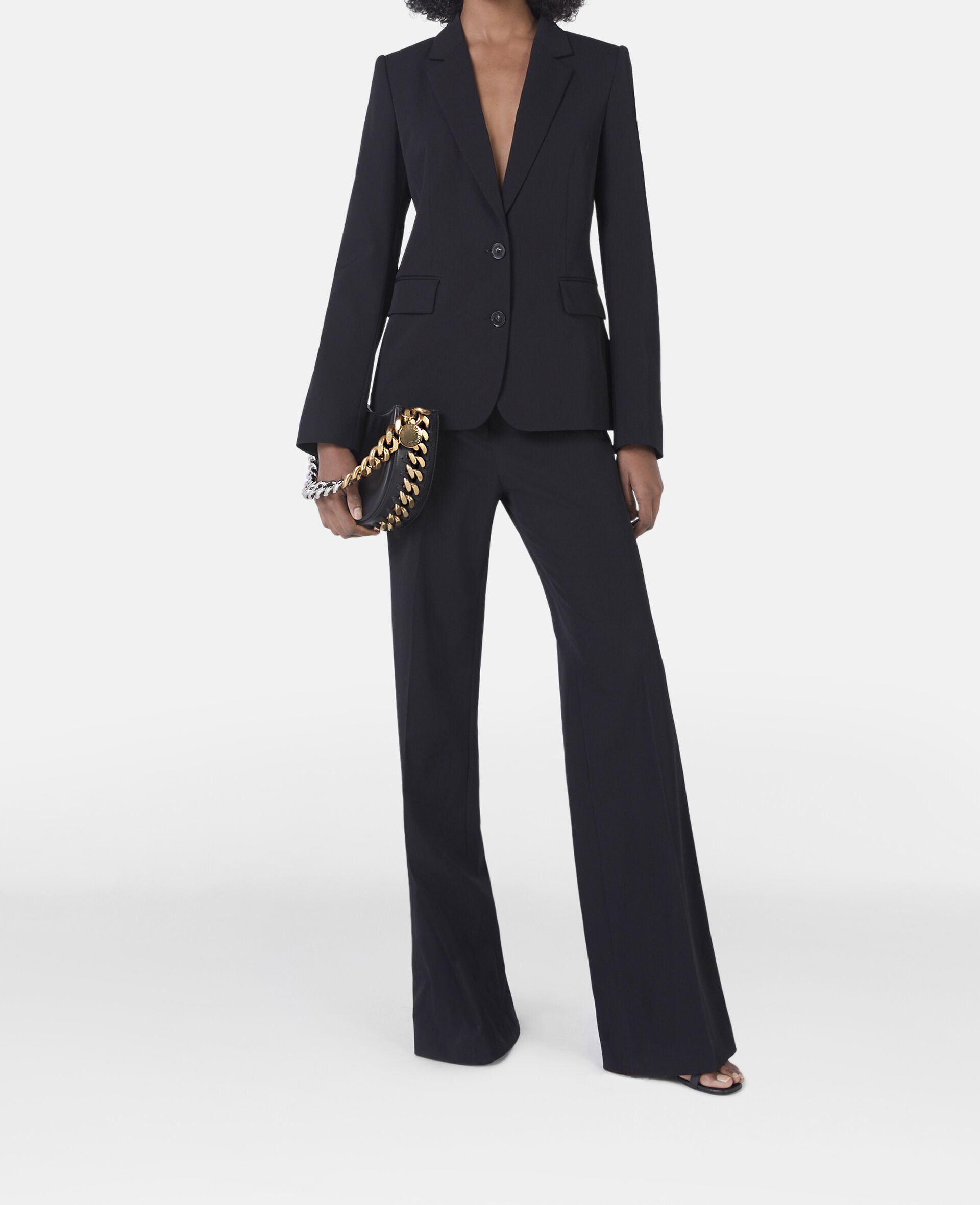 Wool Flannel Slim Fit Boyfriend Blazer-Purple-medium