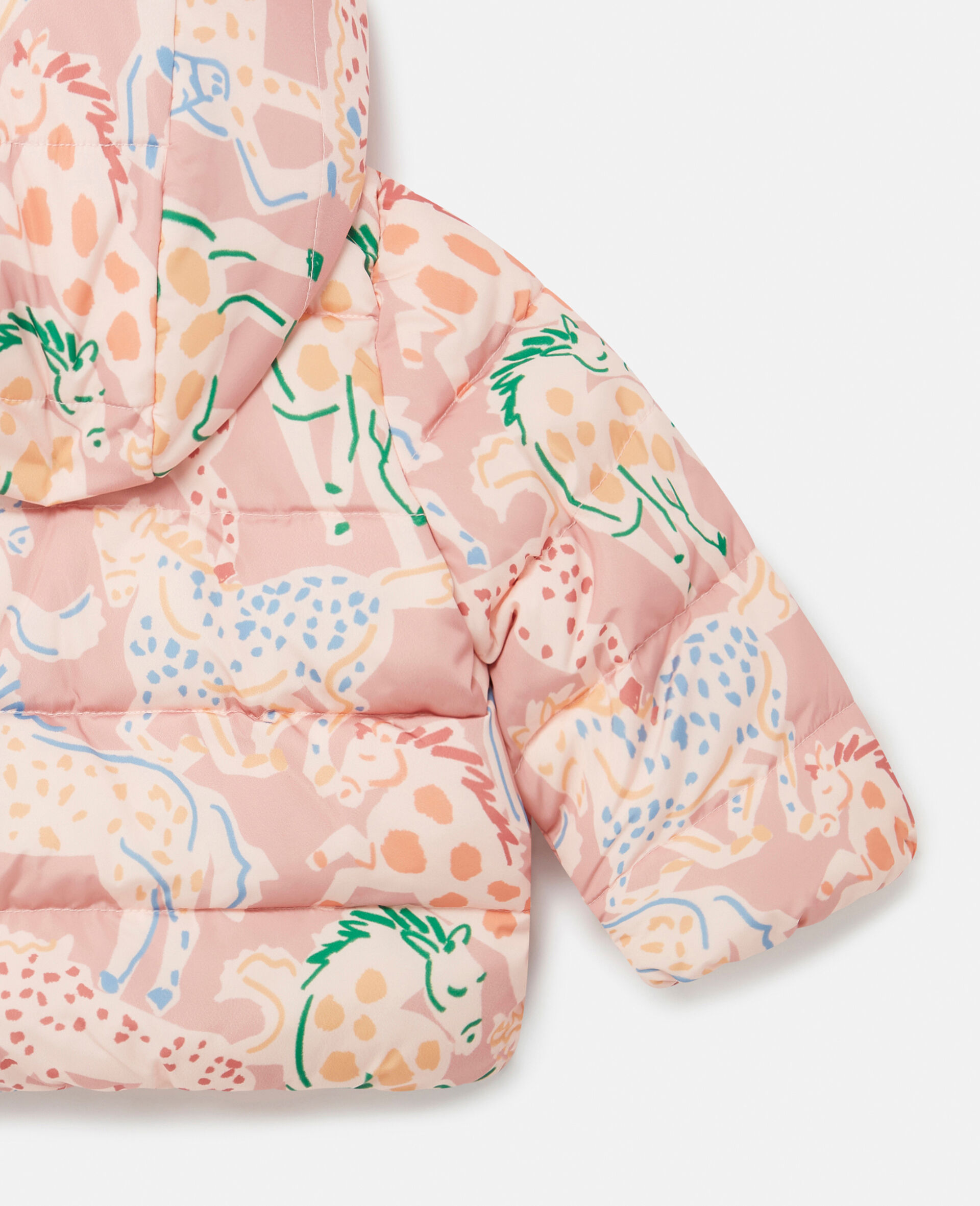Horse Print Puffer Coat-Pink-large Horse Print Puffer Coat-Pink-large image number 3
