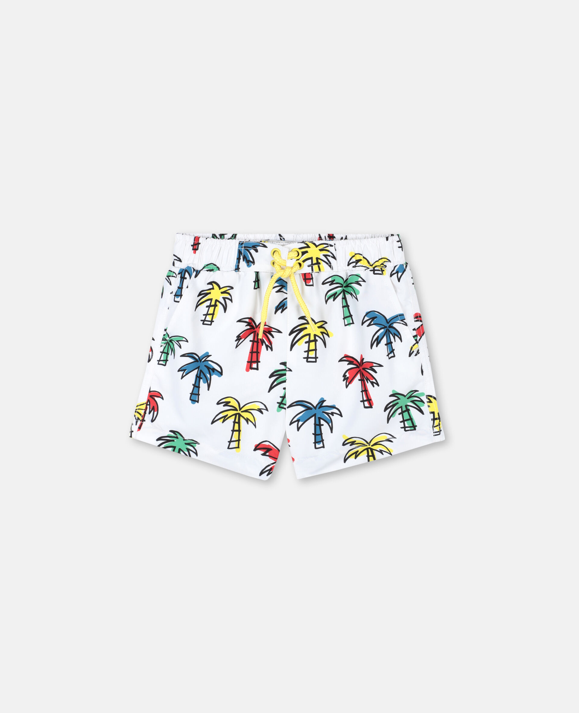 Doodly Palm Trees Swim Shorts-Multicolour-large