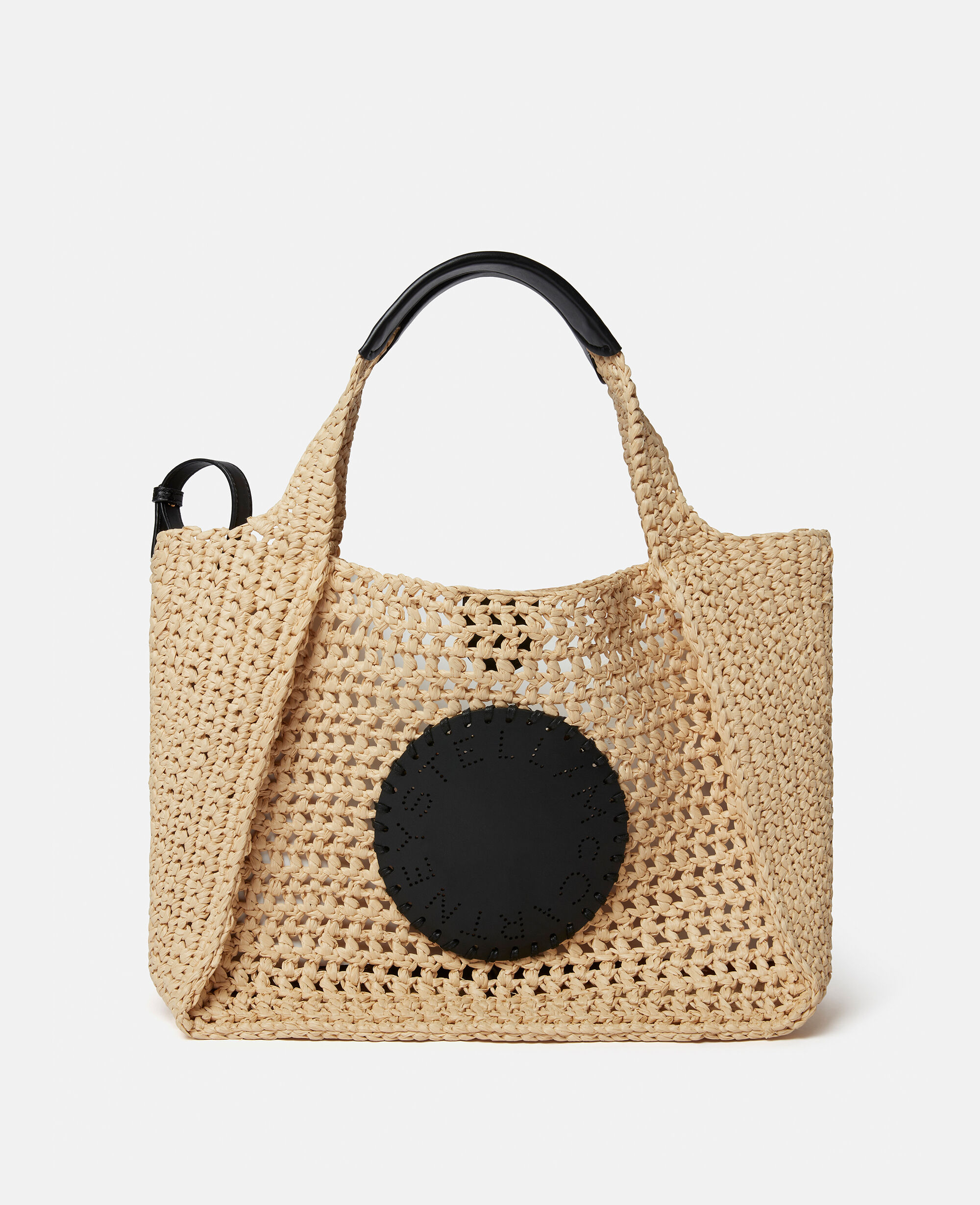 Stella McCartney Donna Accessori Borse Clutch Borsa a tracolla con logo Stella in rafia 