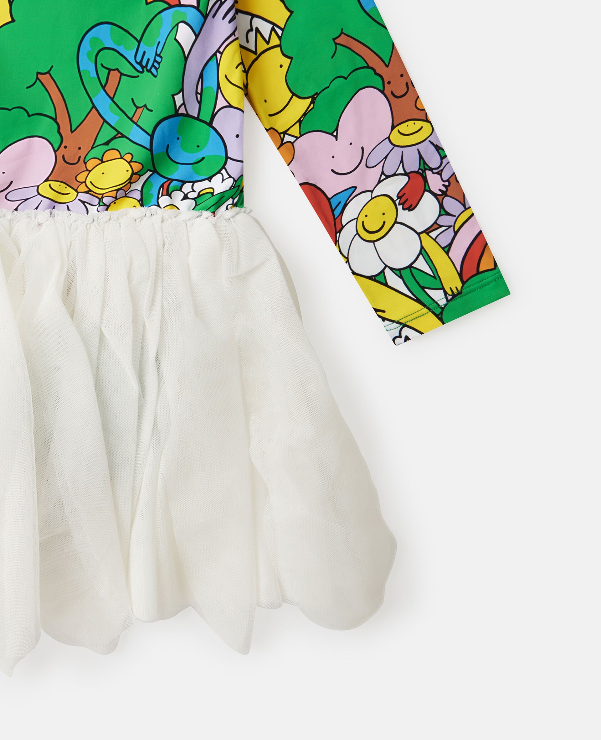 Abito in Tulle a Petali con Stampa Amici della Terra-Fantasia-large Abito in Tulle a Petali con Stampa Amici della Terra-Fantasia-large image number 3