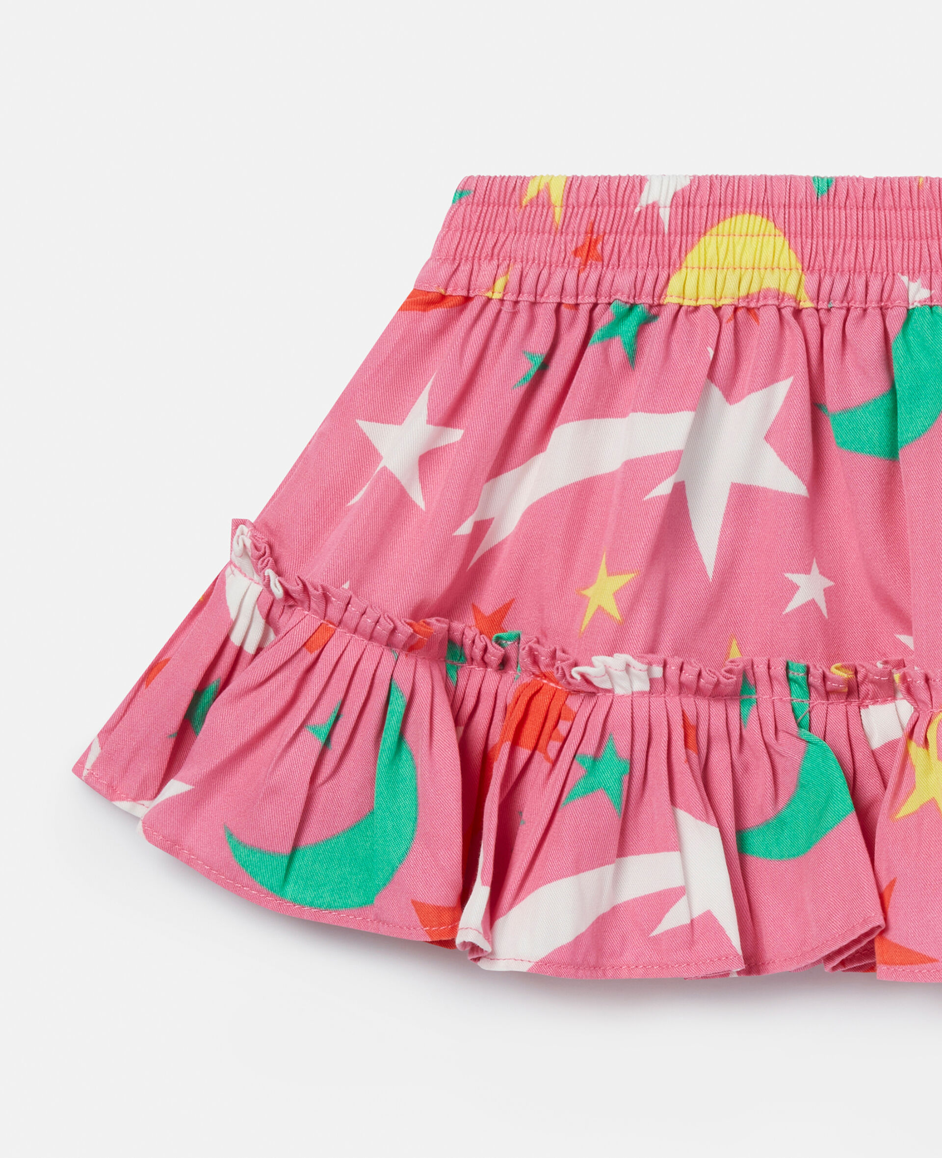 Shooting Stars Print Twill Skirt-Pink-large image number 1