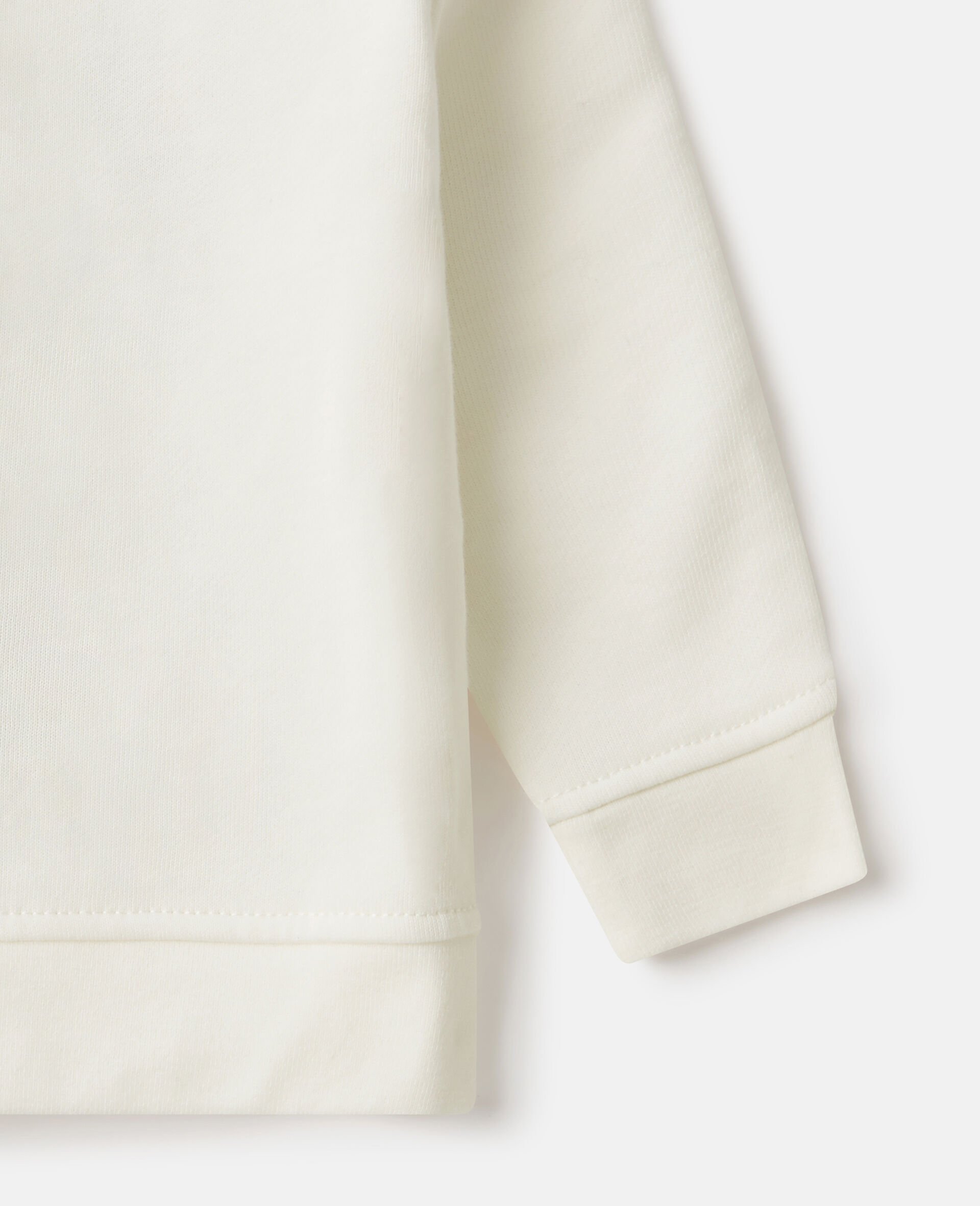 Flower Graphic Crewneck Sweatshirt-White-large image number 3