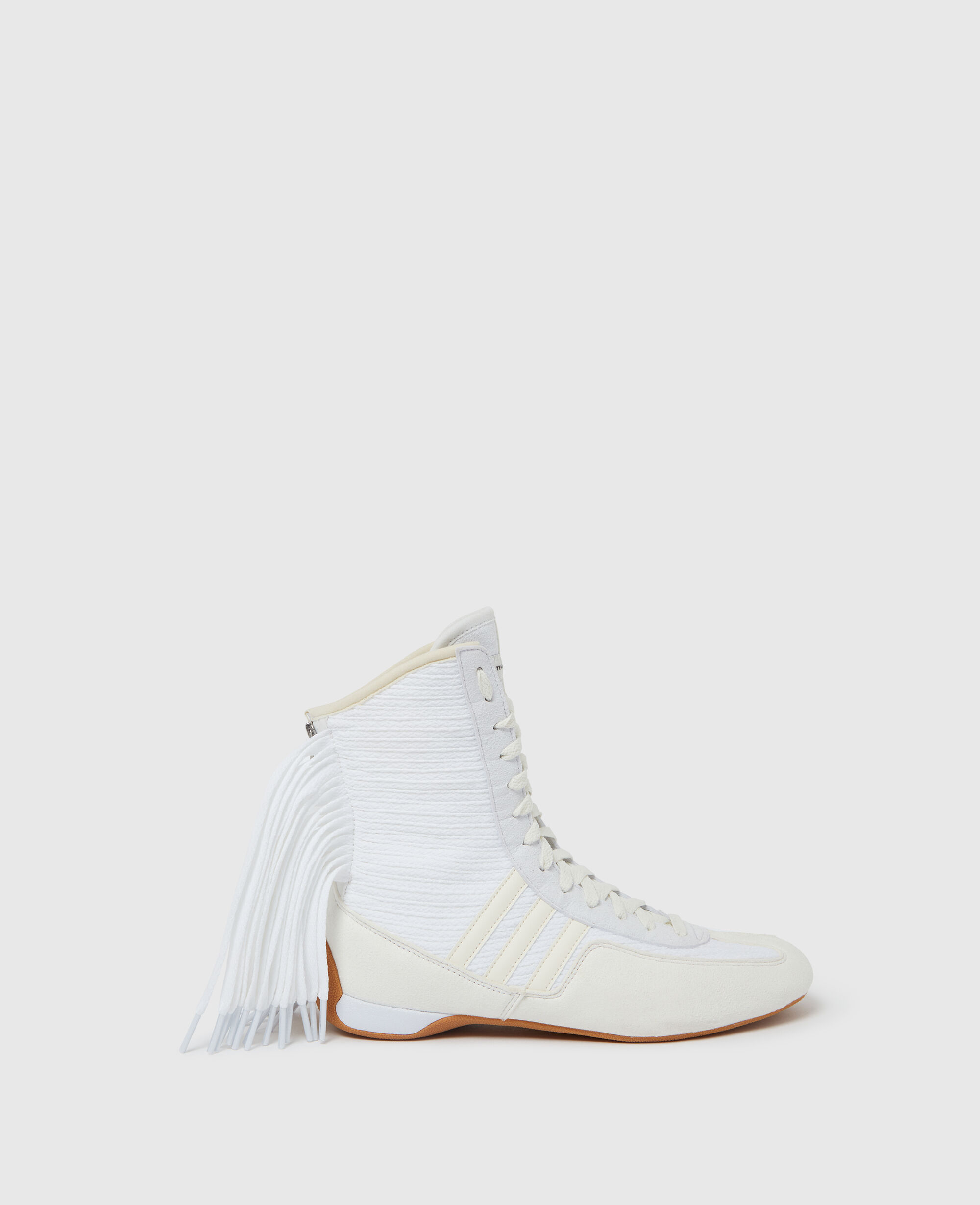 Women ホワイト ラサント フリンジ ハイカット スニーカー | Stella McCartney JP