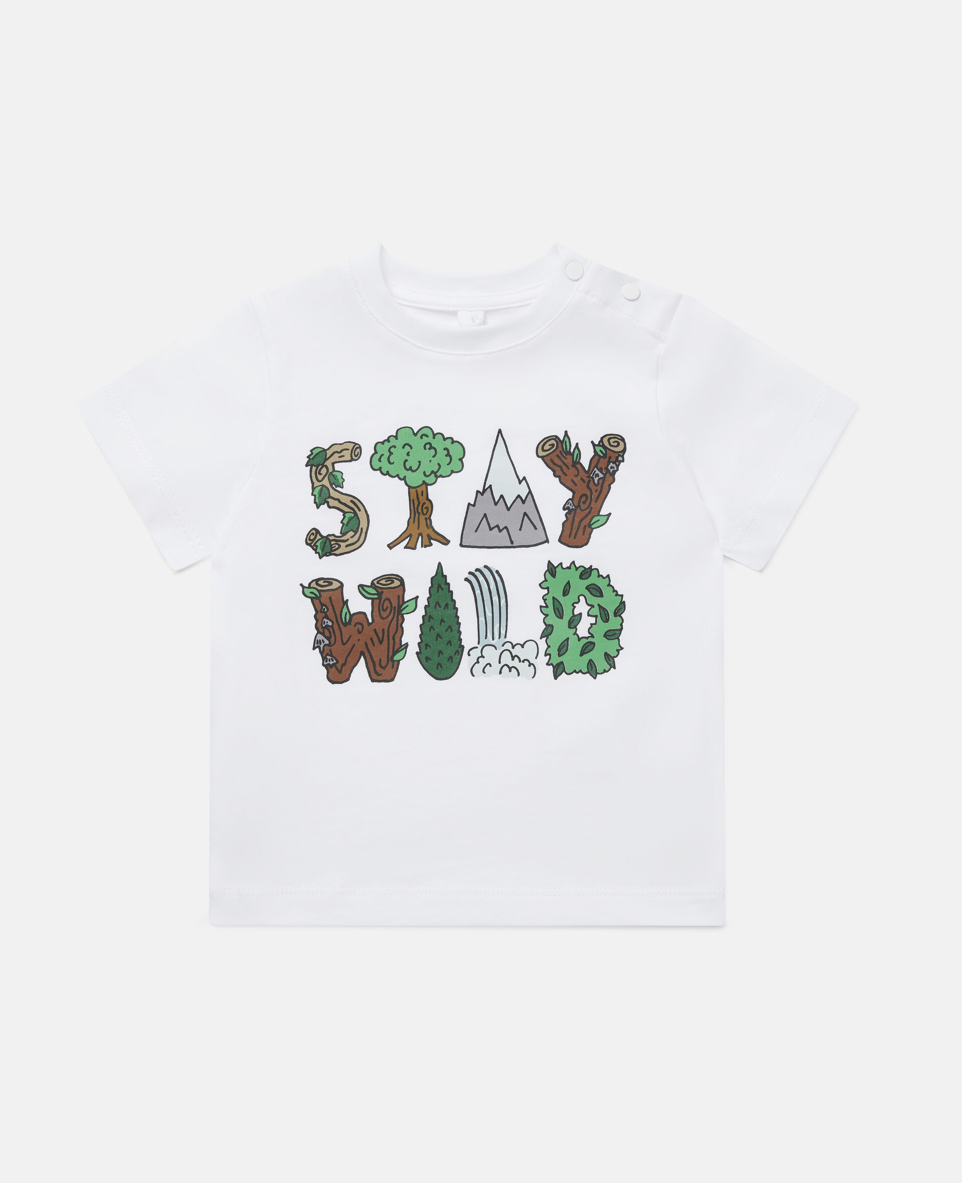 Stay Wild Cotton T-shirt-White-large