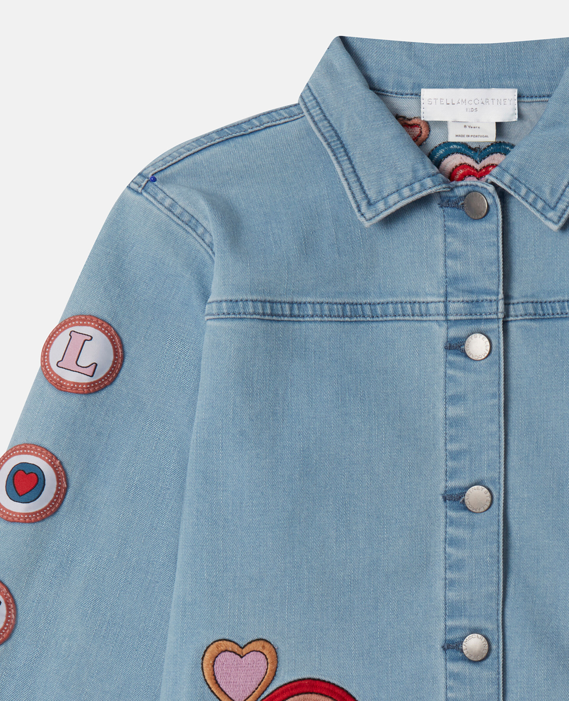 I Love You Embroidered Denim Jacket-Multicolour-large I Love You Embroidered Denim Jacket-Multicolour-large image number 3