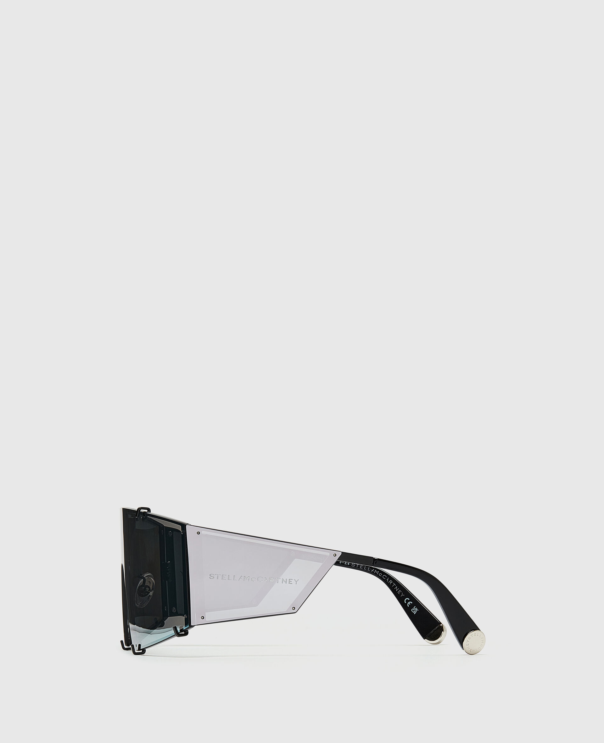 Translucent Rectangle Sunglasses-Black-medium