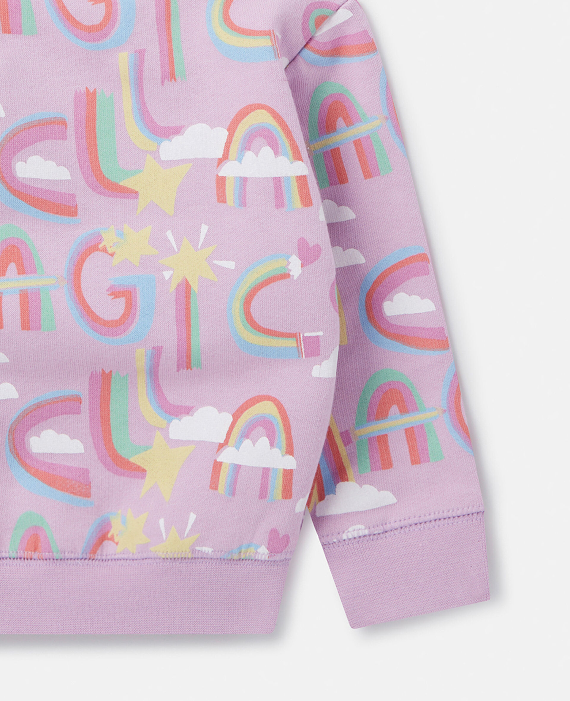 Rainbow Magic Print Sweatshirt-Purple-large image number 3