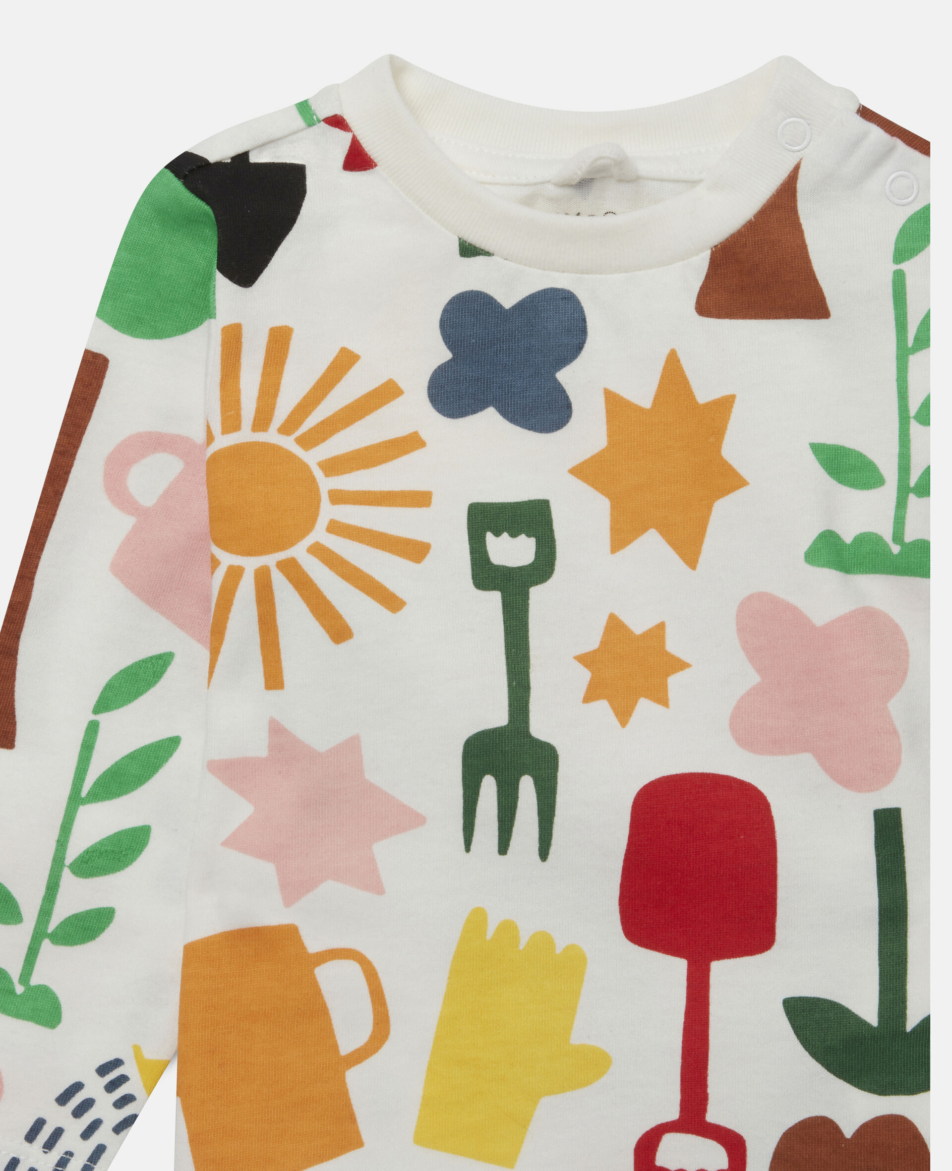 Garden Fleece Top-White-medium