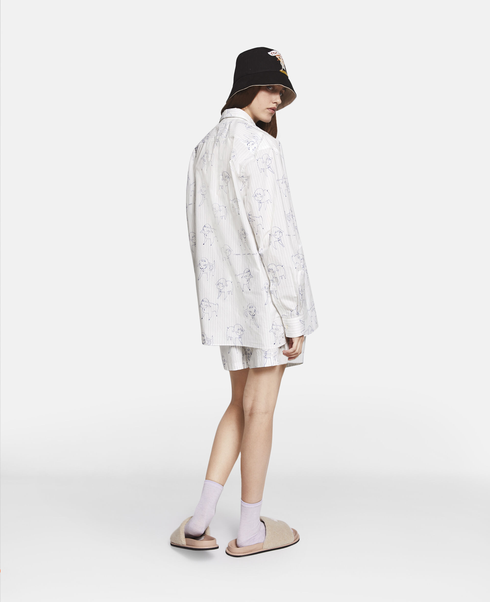 シープ キャン ネバー スリープ プリント ショートパンツ-ホワイト-large image number 2