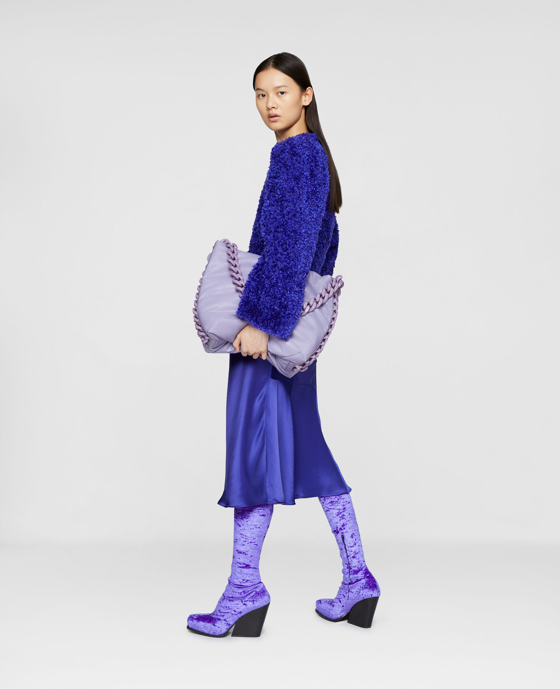 吊带中长半身裙-Purple-large image number 2