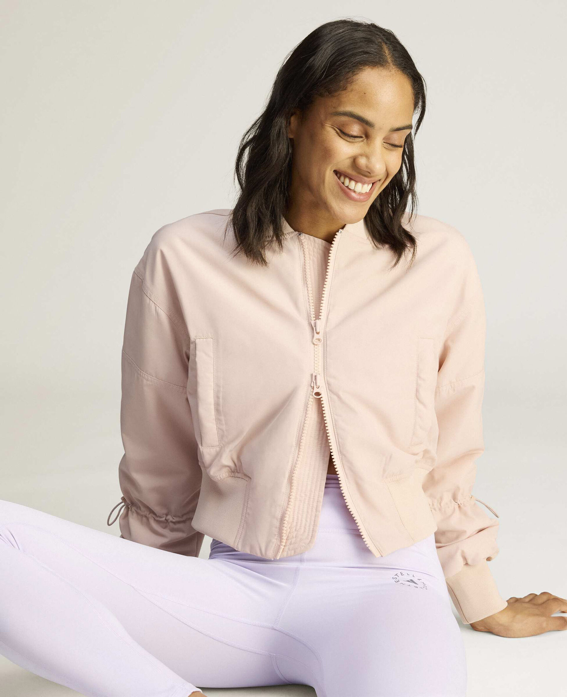 Sportswear Woven Cropped Bomber Jacket-Purple-large image number 4